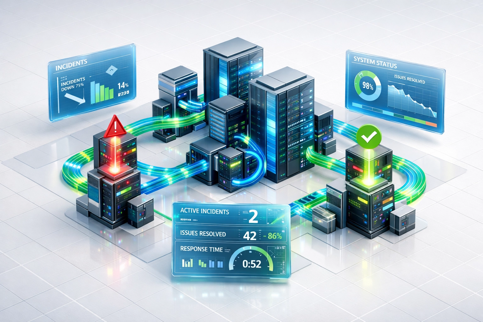 ServiceNow ITOM AI-driven automation transforming incident alerts into resolved tickets