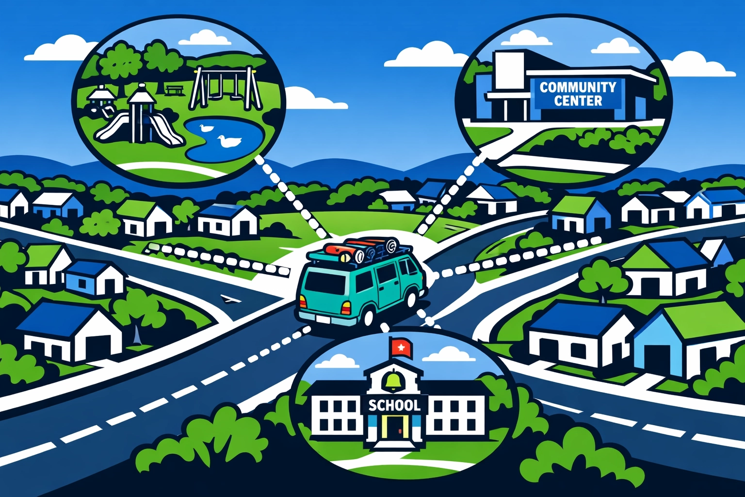 Mobile wellness van delivering youth programs to schools and communities across Central Texas