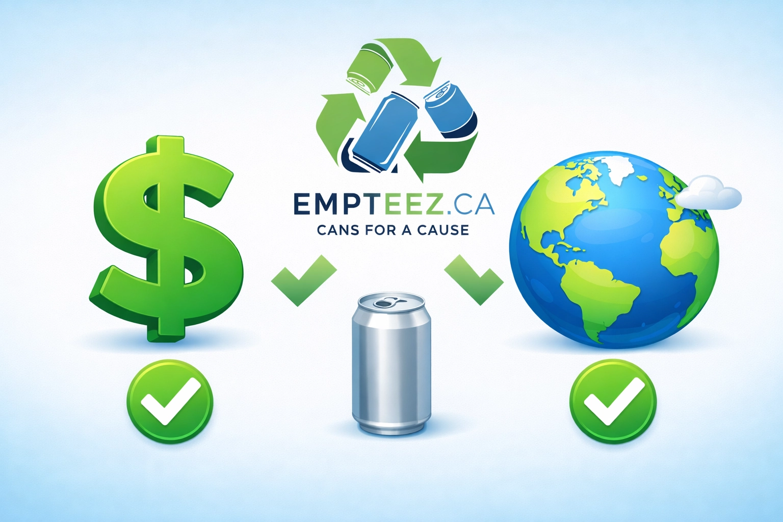 2D graphic showing both your wallet ($) and the planet (Earth) win