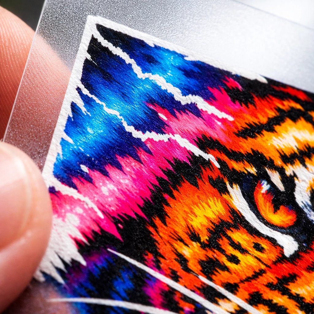 Macro view of detailed, high-quality DTF transfers with vibrant ink, perfect for wholesale bulk orders.