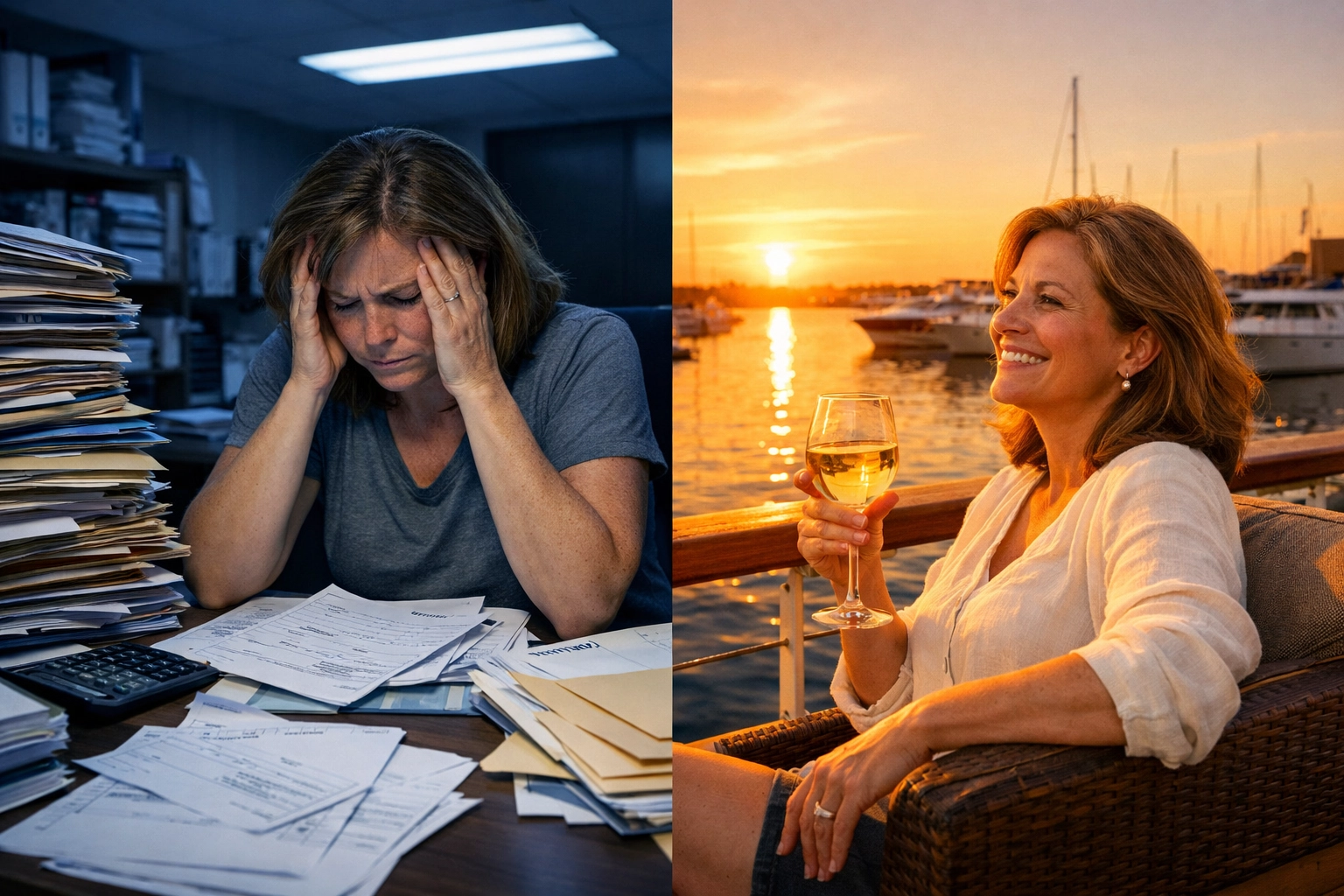 Yacht club volunteer burnout from manual invoicing vs enjoying club life with automation