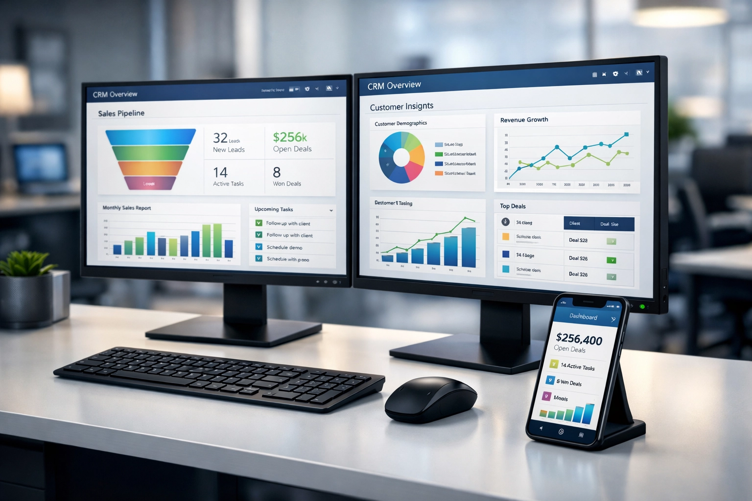 Integrated CRM technology systems showing synchronized data across Dakdan's 97-company portfolio