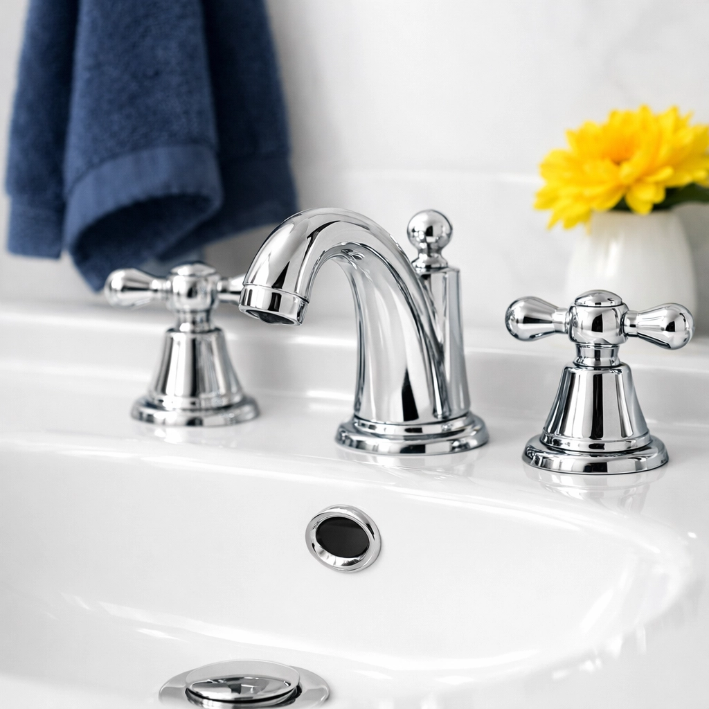 Spotless luxury bathroom vanity showing professional deep cleaning MA results for a fresh home.
