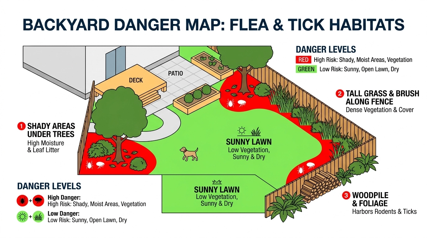 Backyard danger map for pests