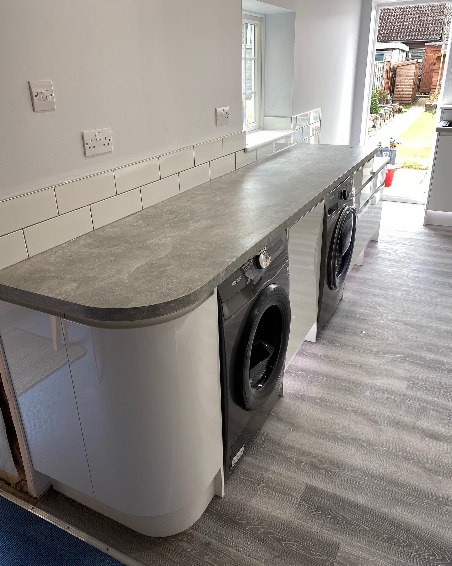 Utility room installation with clean wiring