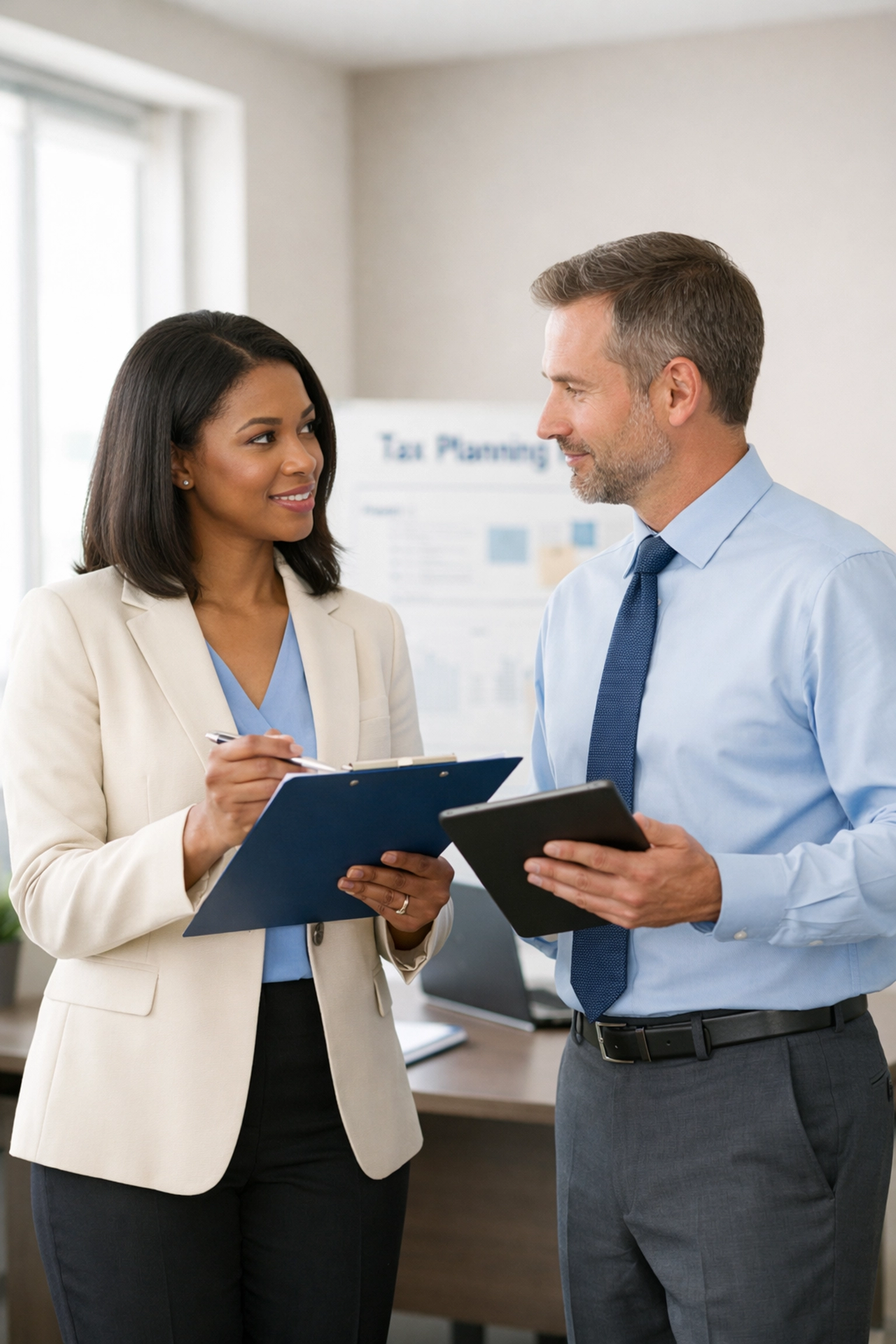 Professional tax preparers collaborating in a modern office to scale ERO operations and staff training.