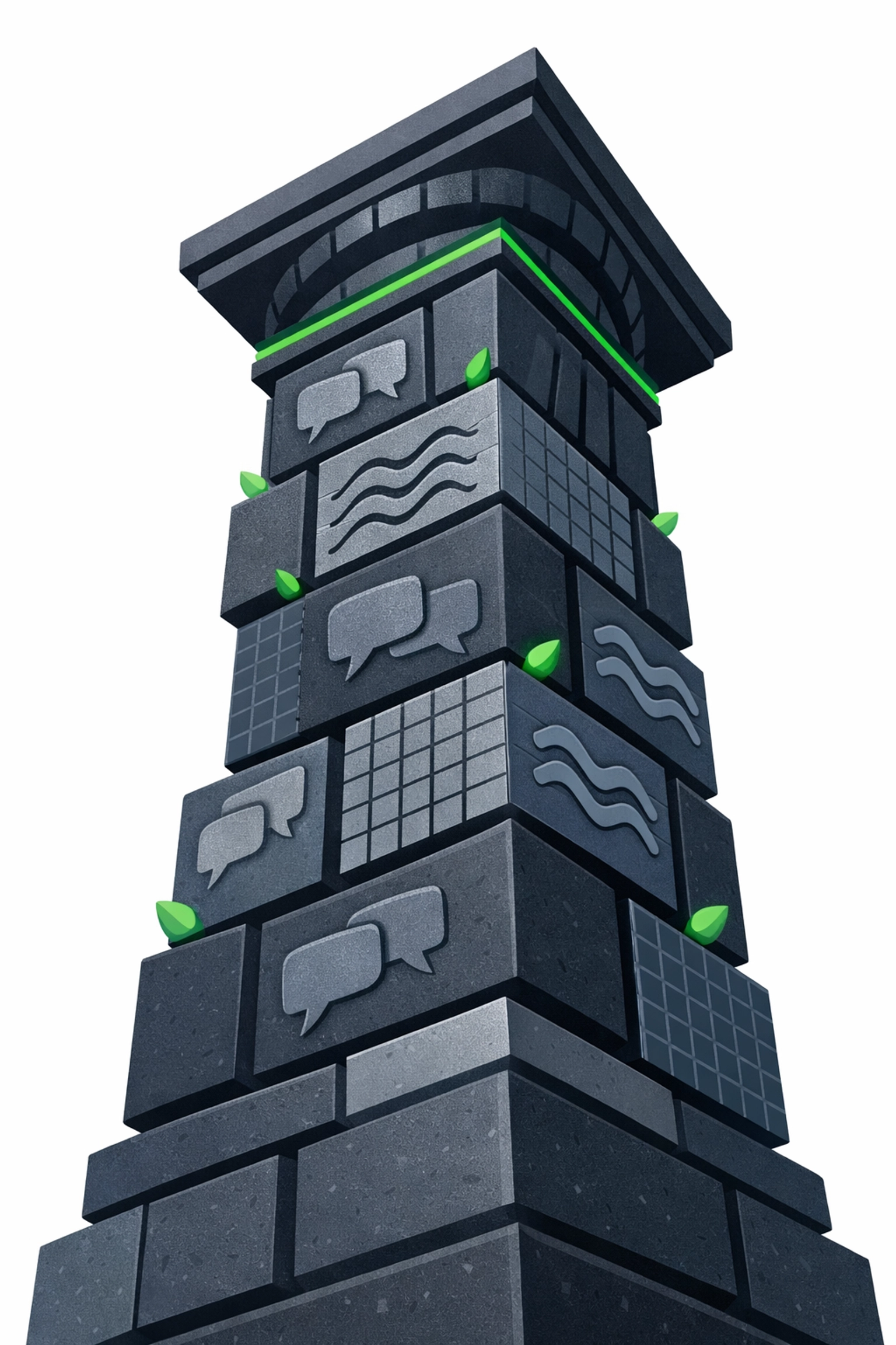 Sturdy pillar representing topical authority across community forums, video, and authoritative web content.