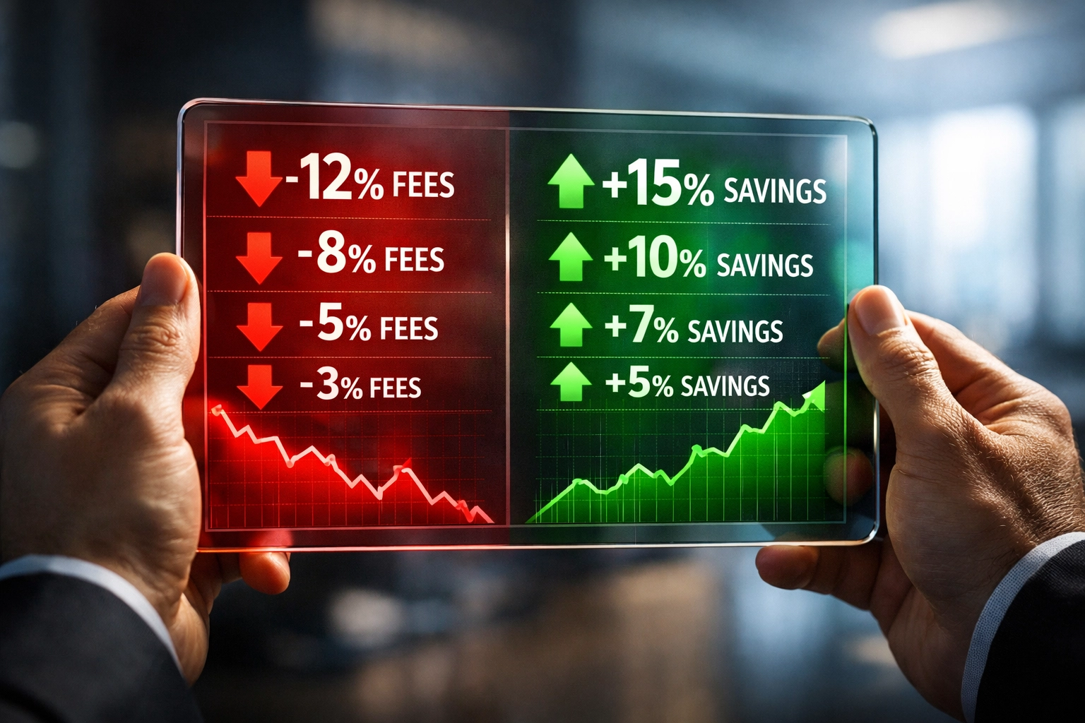 Small business owner reviewing crypto payment processing fee savings versus traditional costs