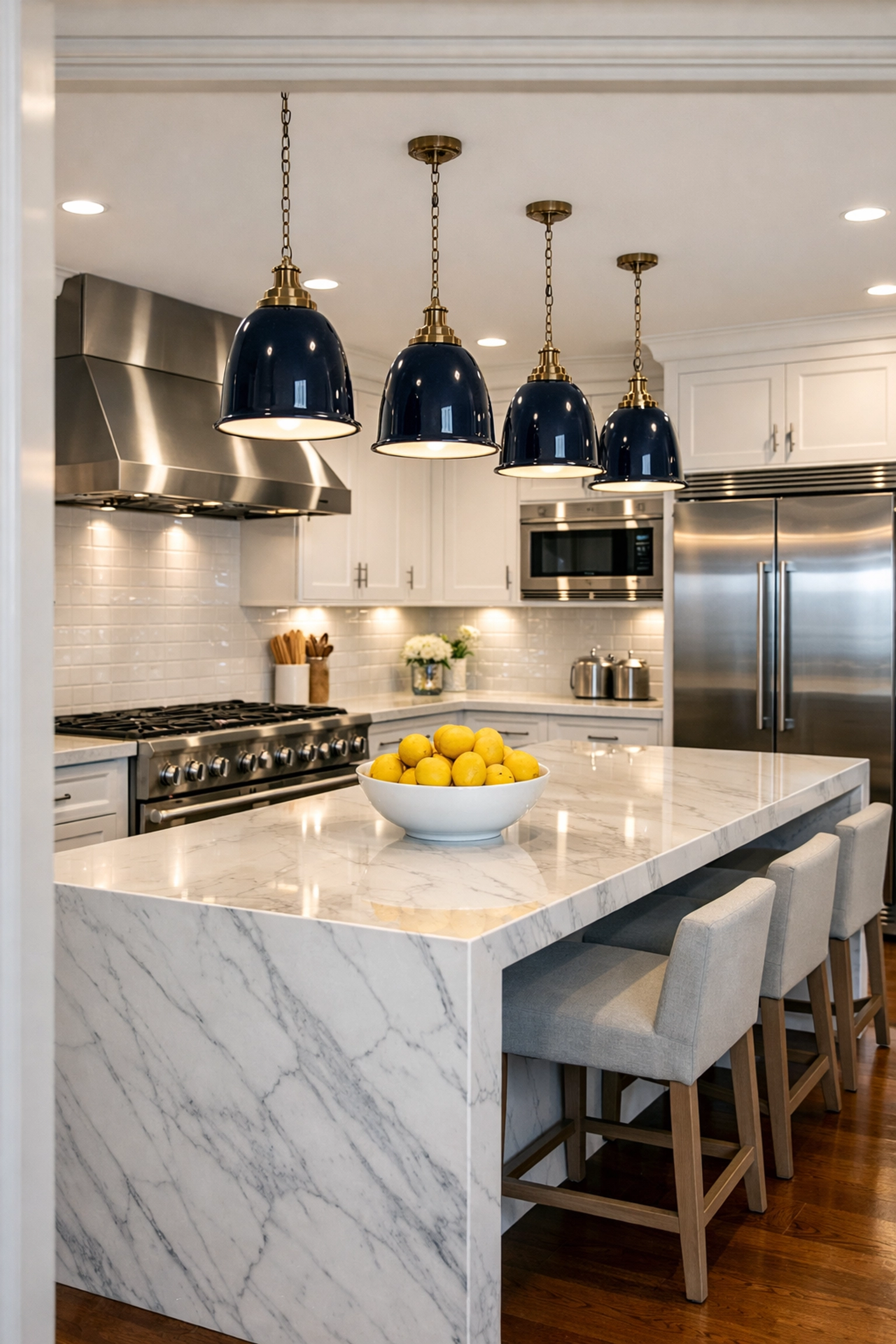 Spotless high-end kitchen in Franklin after a professional post construction deep cleaning.