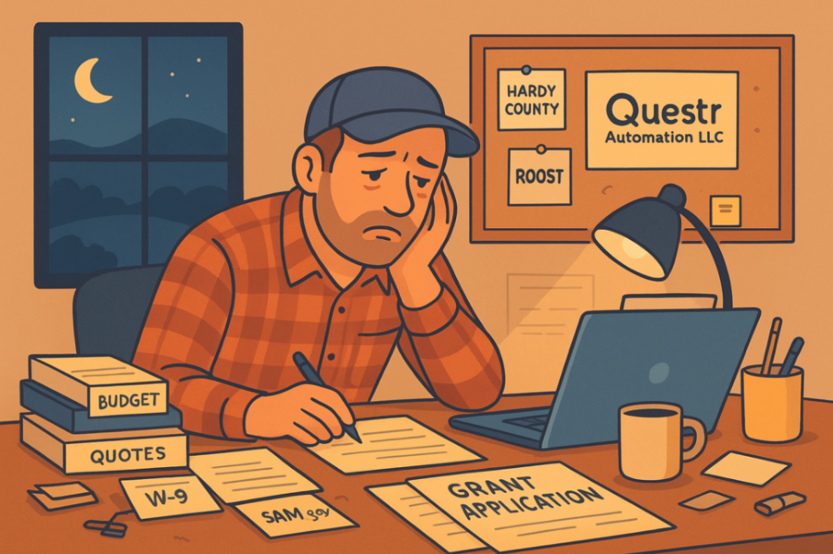 Farmer Grant Paperwork for Questr Automation LLC ROOST Initiative