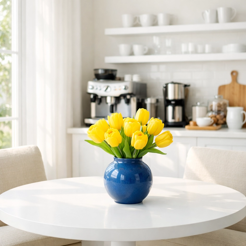 An organized and clutter-free breakfast nook in Easton, showing the result of regular house cleaning.