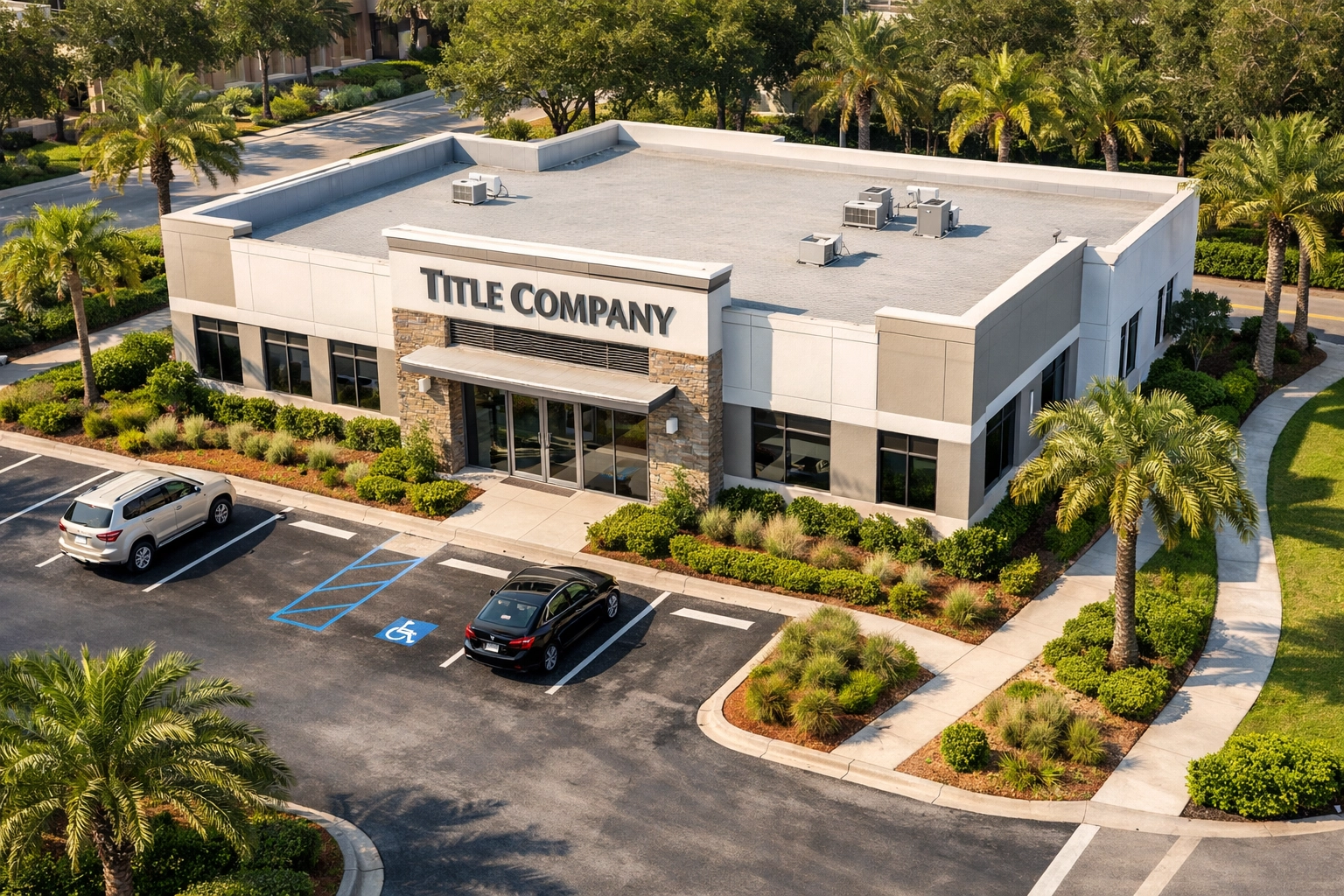 Professional title company office in Florida for legitimate land closing