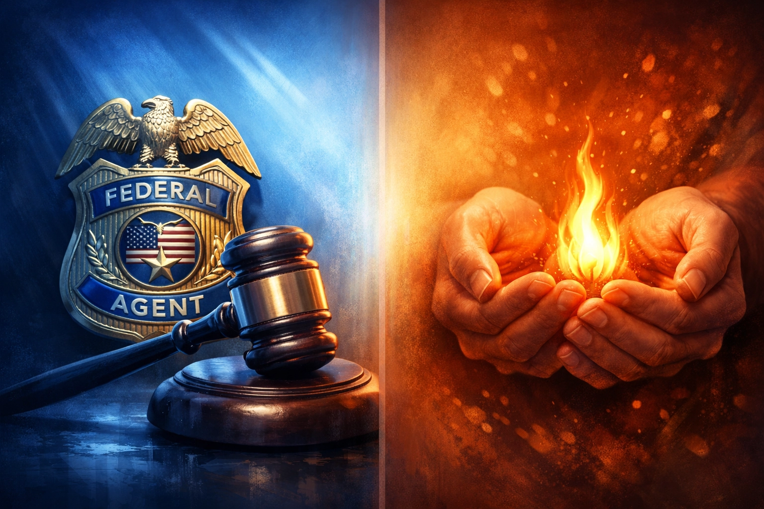 Justice and mercy balanced together representing Christian approach to Minneapolis tensions