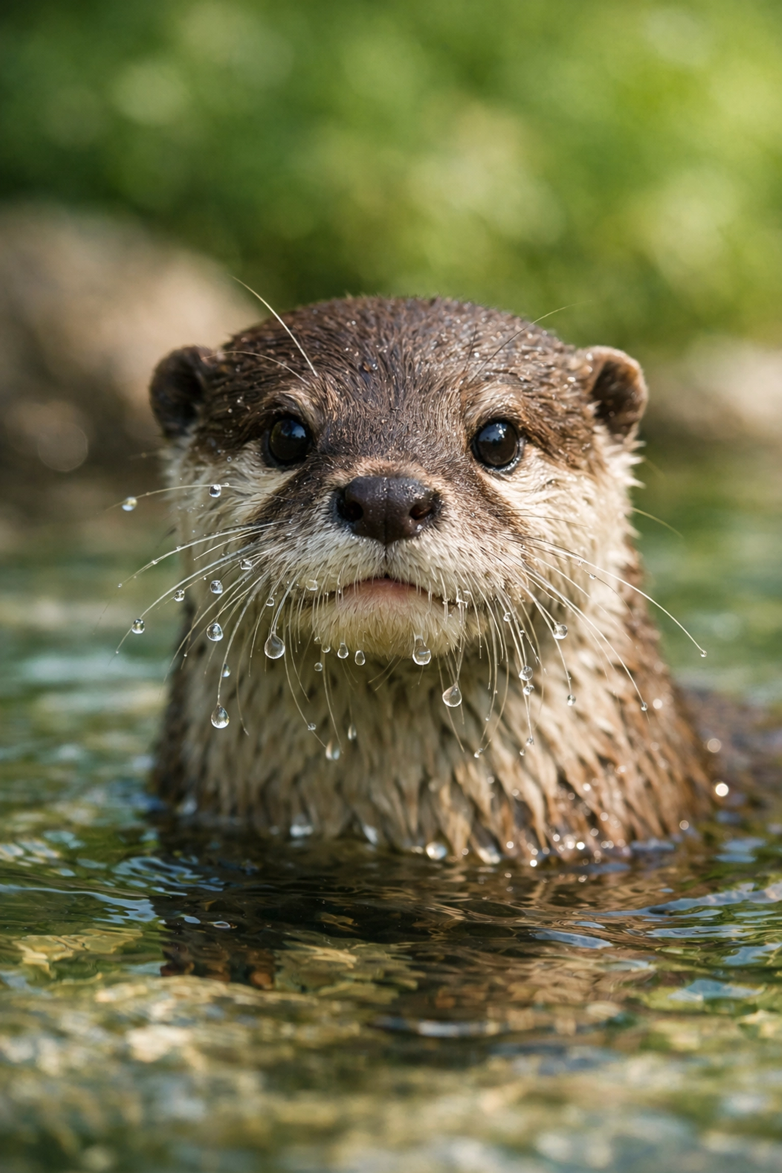 Close-up of an Asian small-clawed otter for species-led aquarium marketing storytelling.