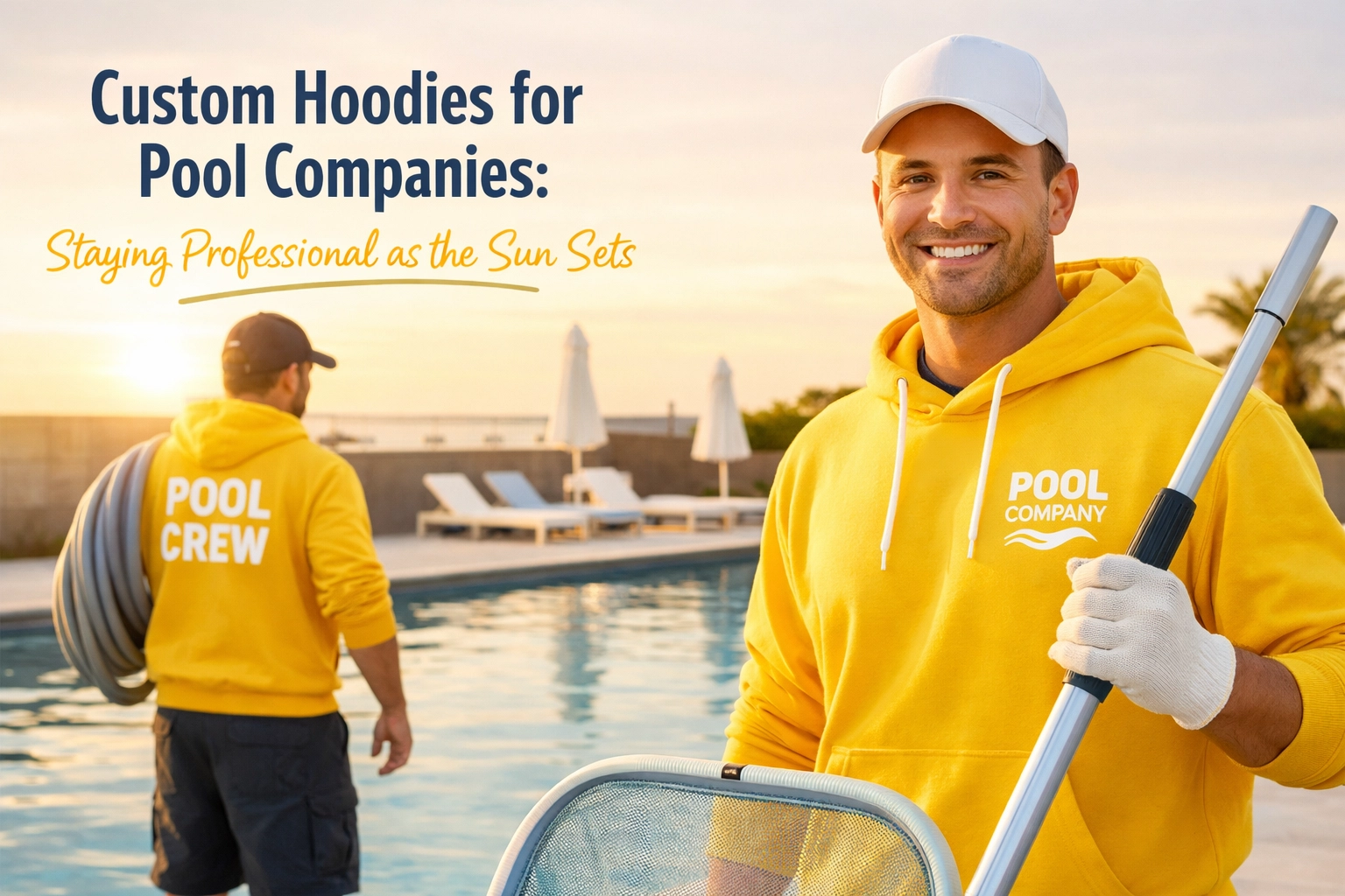 [HERO] Custom Hoodies for Pool Companies: Staying Professional as the Sun Sets