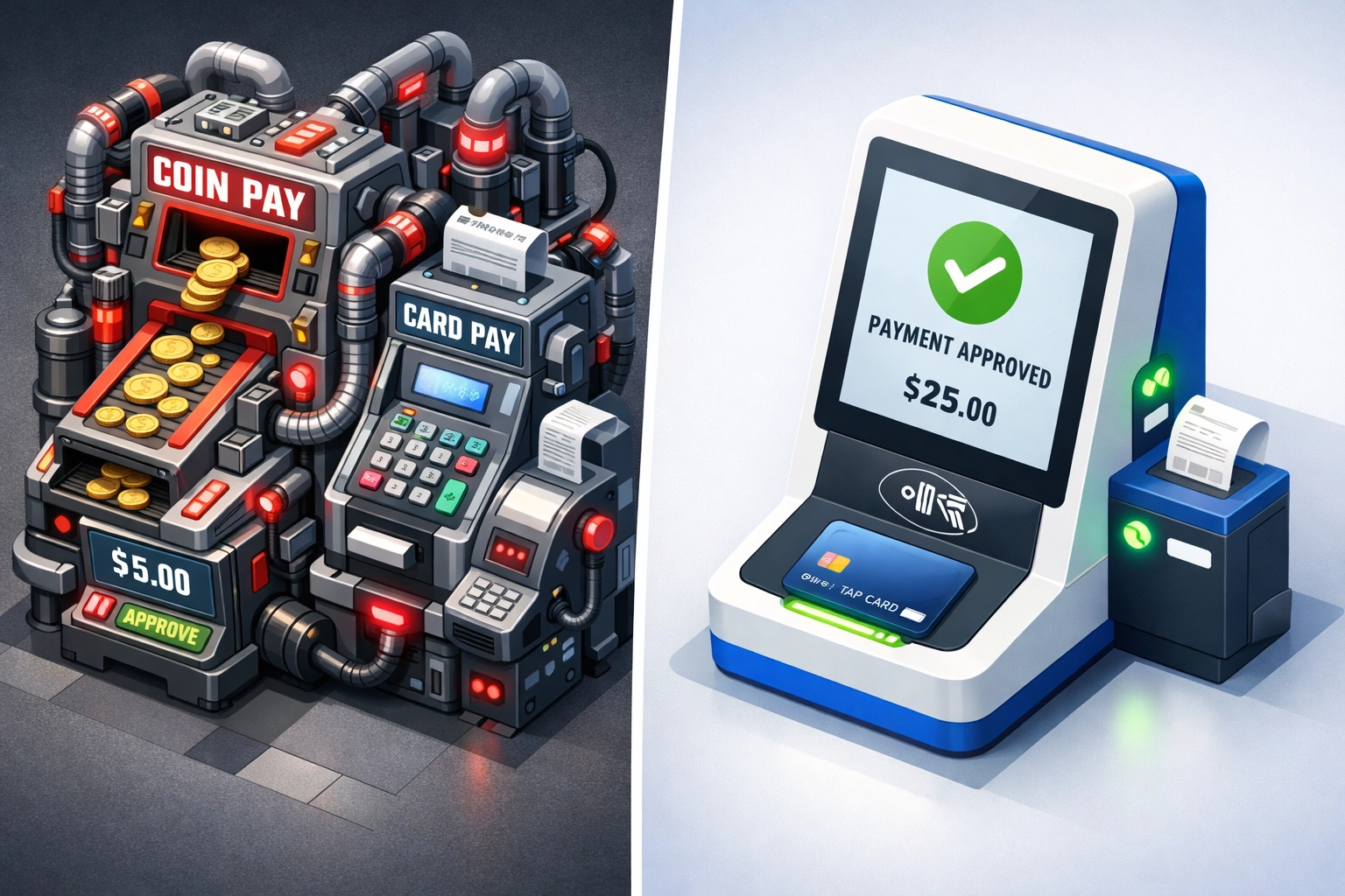 Comparison of complex crypto payment platforms versus streamlined Larecoin terminal