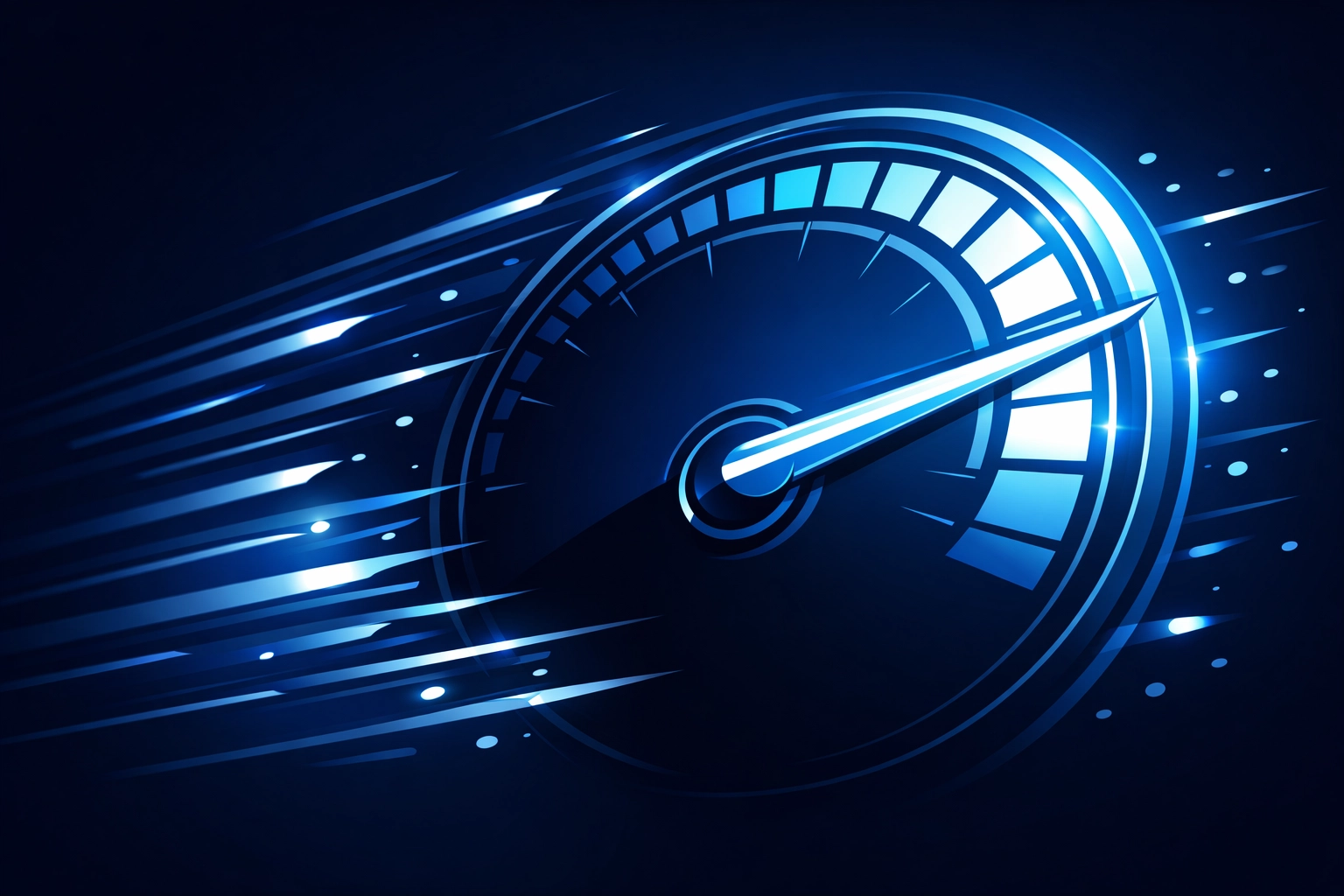 High-speed gauge symbolizing fast website load times and optimized performance for better SEO.