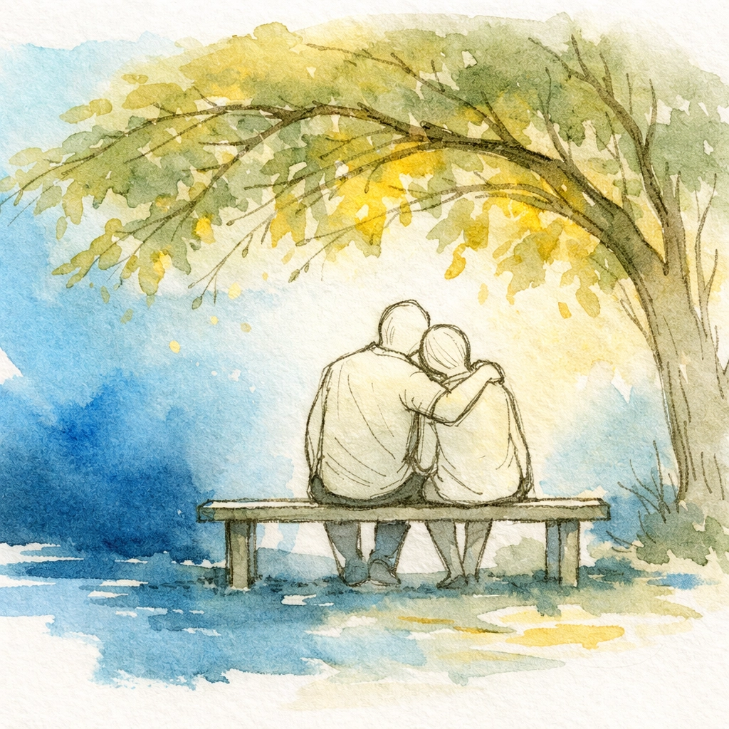 Empathetic organizational health shown by figures under a tree by Dr. Layne McDonald - www.laynemcdonald.com