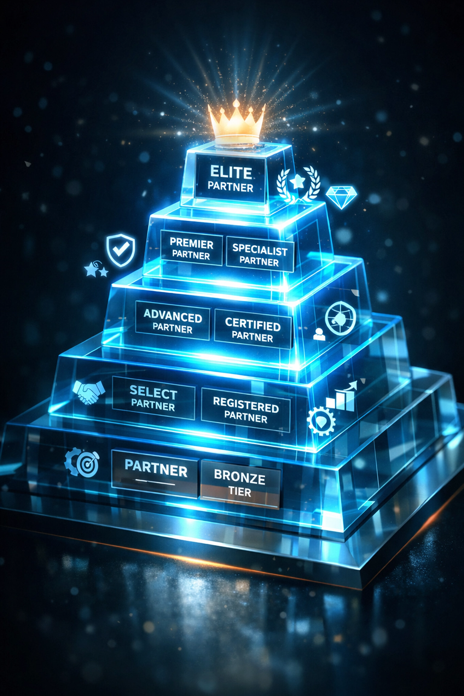 ServiceNow partner certification tiers from Registered to Global Elite levels