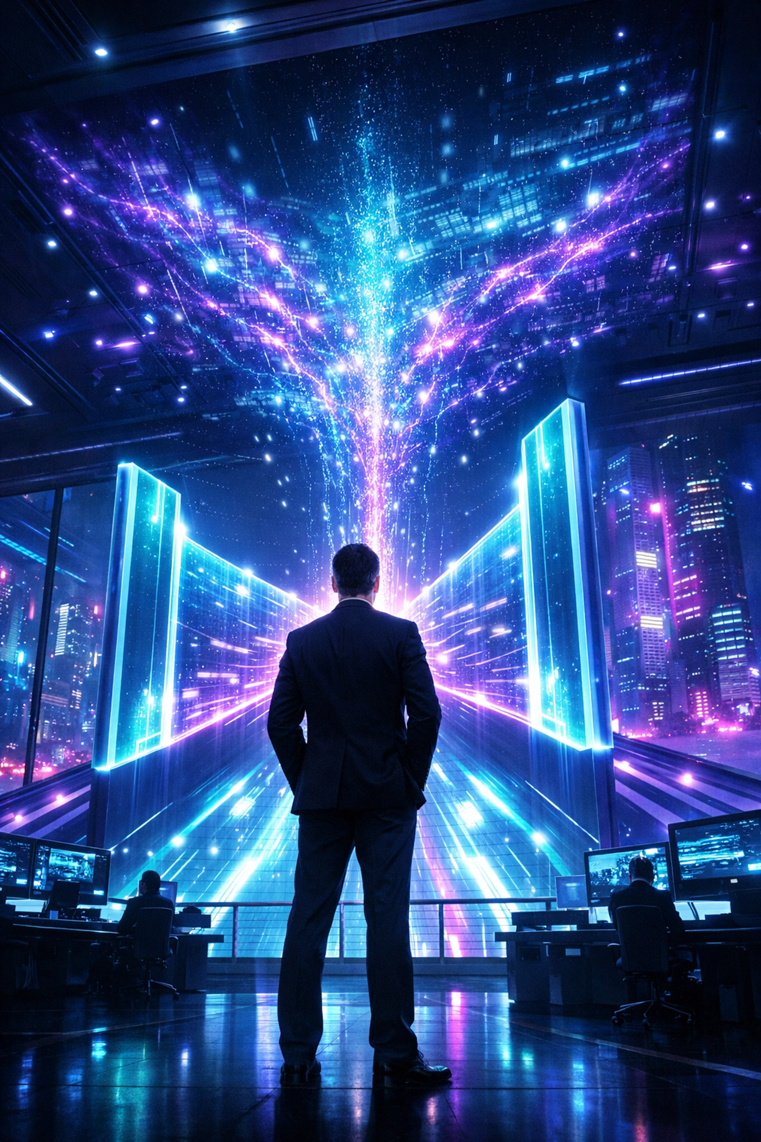 Führungskraft steuert KI-Compliance und strategische Leitplanken im Unternehmen.