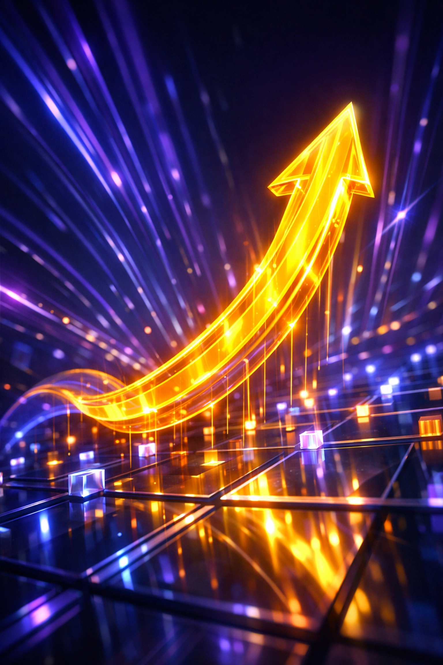 A digital growth arrow representing high ROI and revenue scaling for a service business.