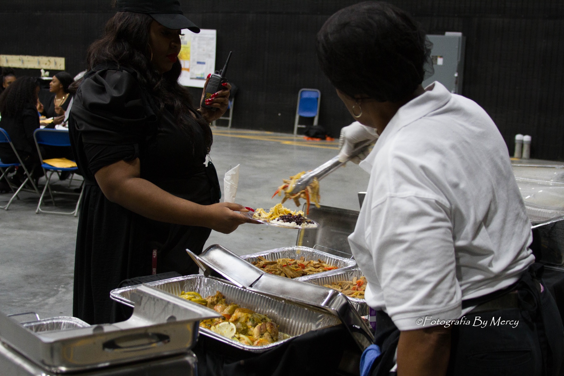 Daddy’s Girl Catering staff serving Southern BBQ