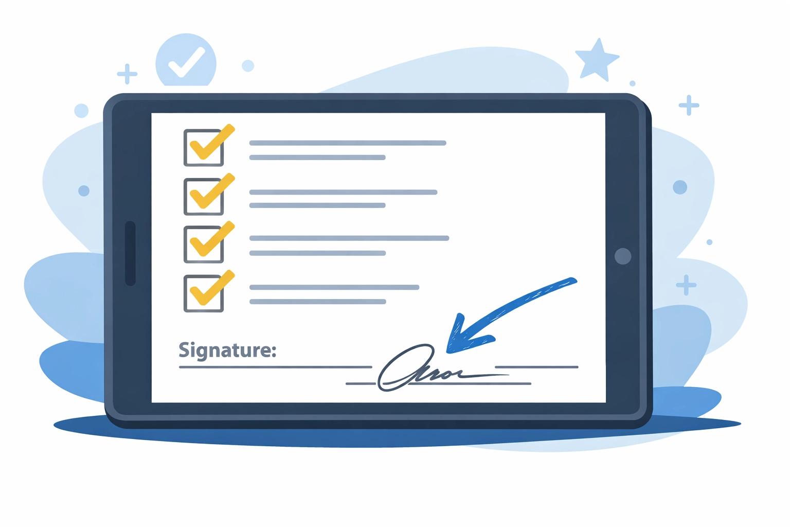 Digital checklist for a final tax return review before signing and filing with your preparer.