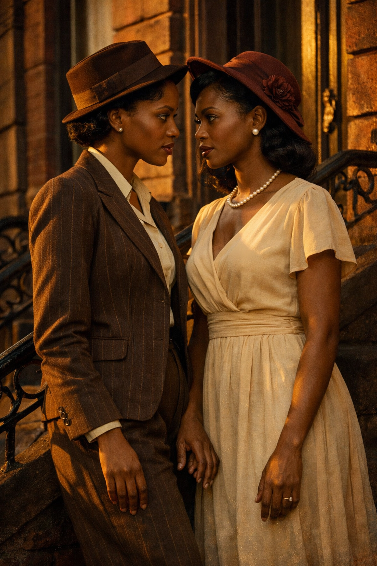 Two Black women in 1940s Harlem representing lesbian identity and community in Zami