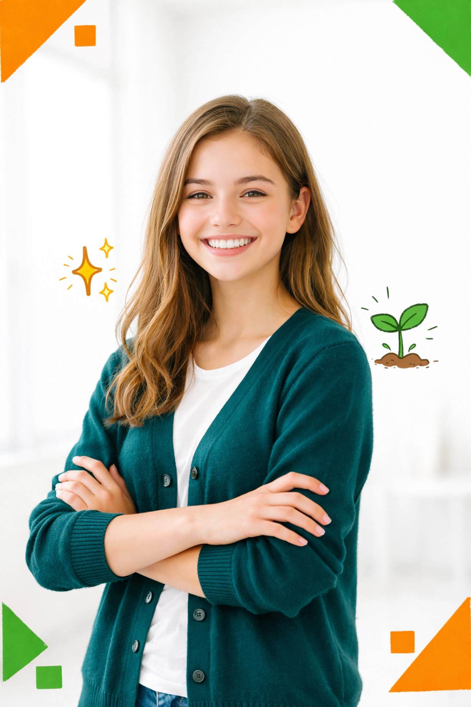 A confident teen girl showcasing growth and self-awareness after learning essential life skills.