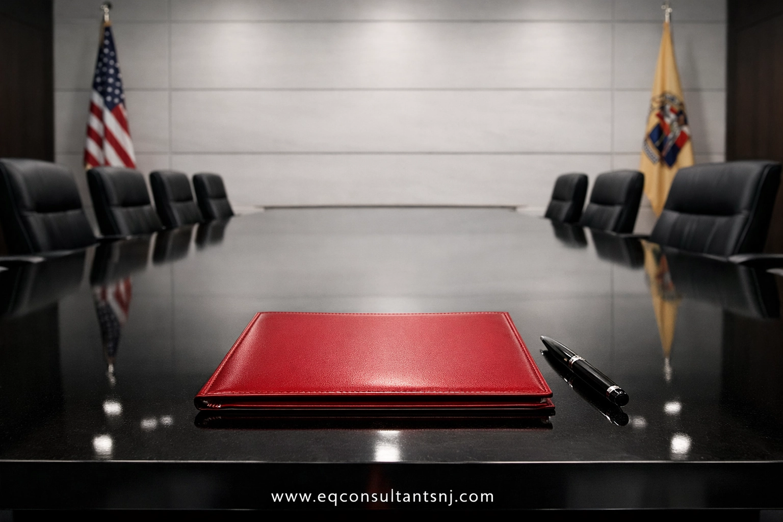 A professional NJ boardroom table representing business scaling and expert bookkeeping for consultants in NJ.