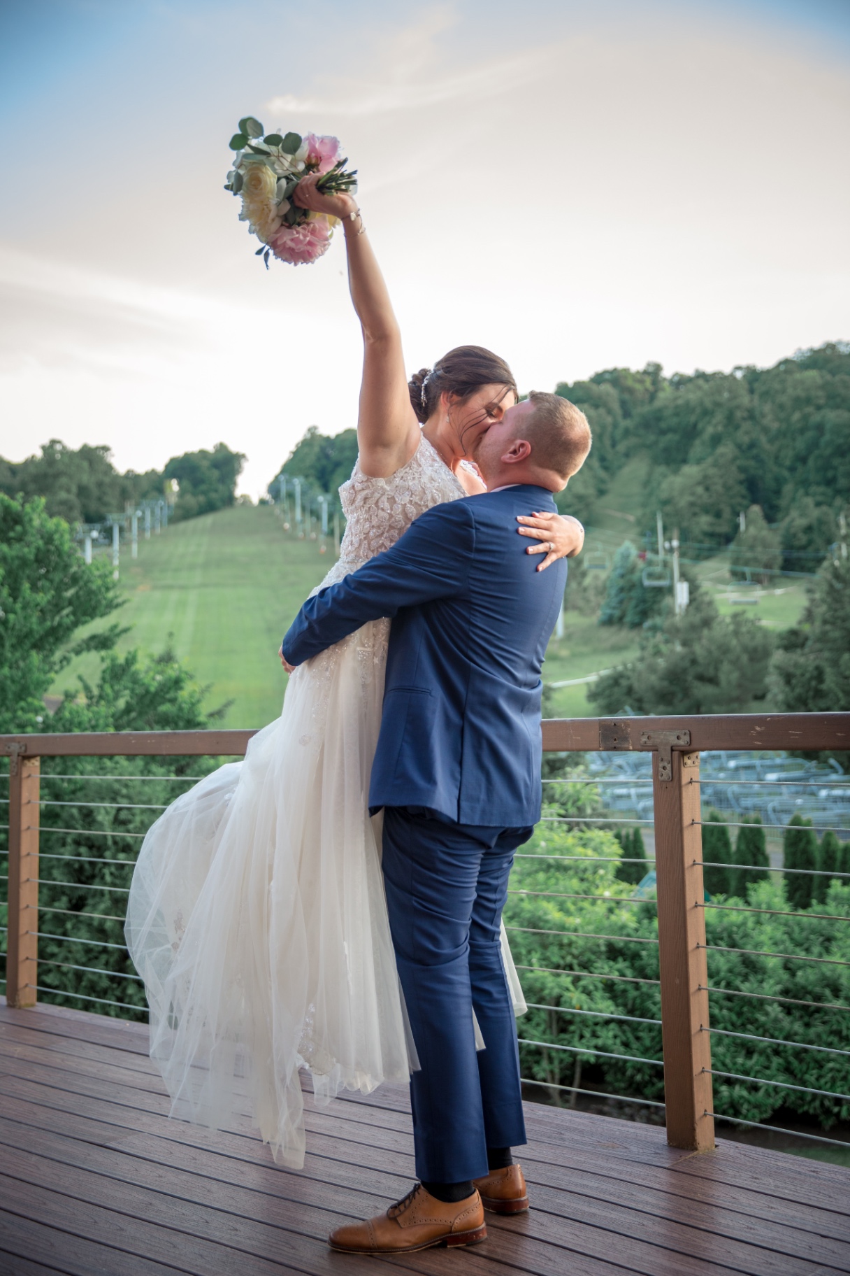 A close-up wedding detail from Sheila and Dom’s day