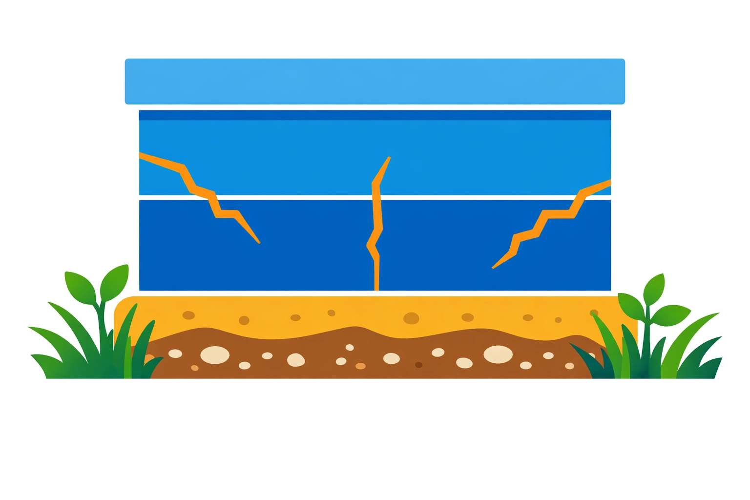 Foundation wall cracks allowing water intrusion into home