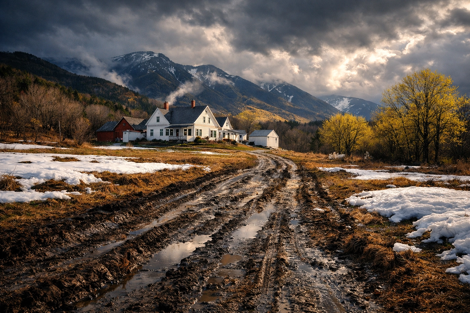 Historic Vermont farmhouse in the Green Mountains, highlighting the importance of a home inspection VT.
