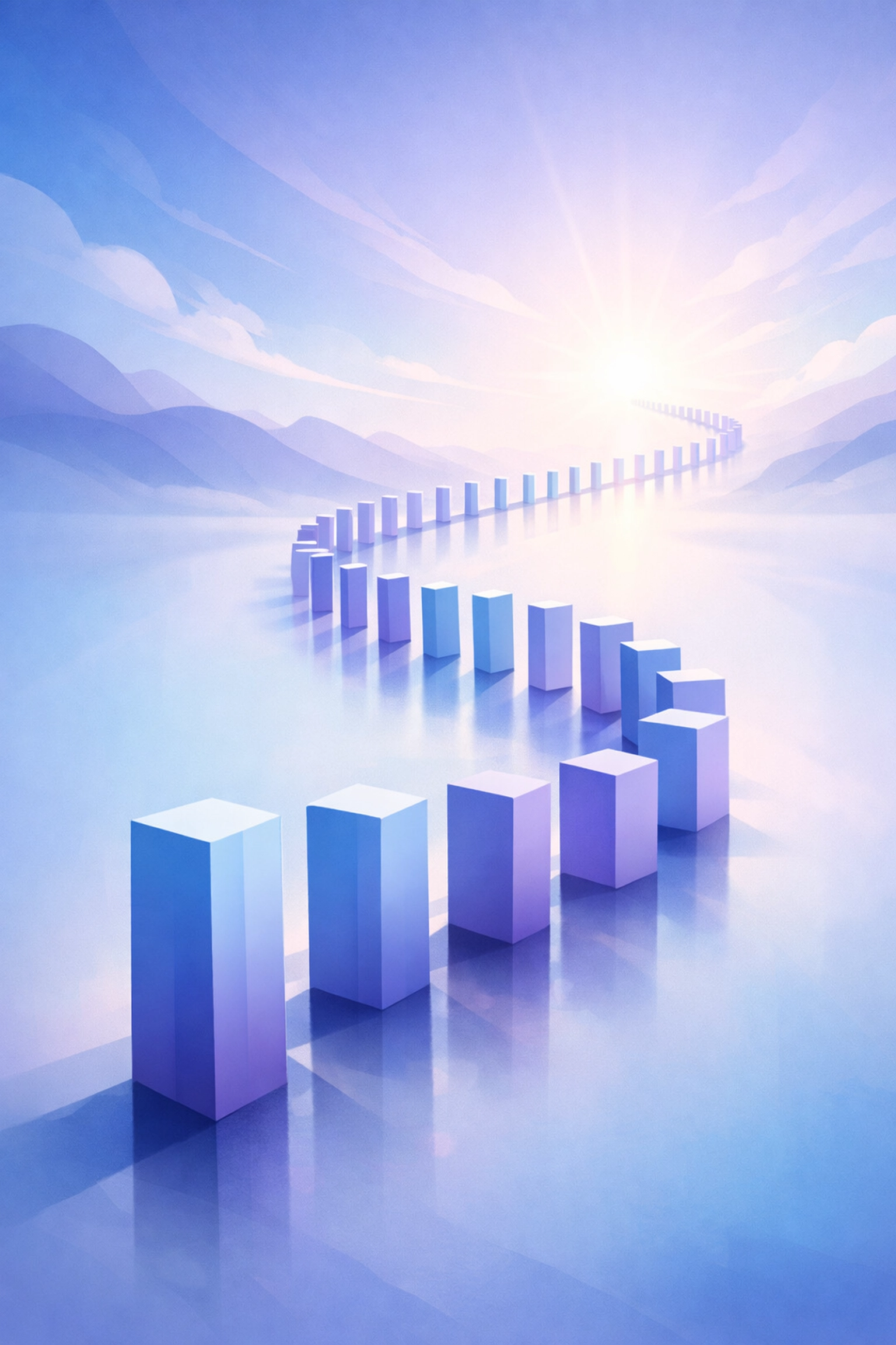 A metaphorical path illustrating a 40-day focus challenge for improved resilience and neurodivergent success.