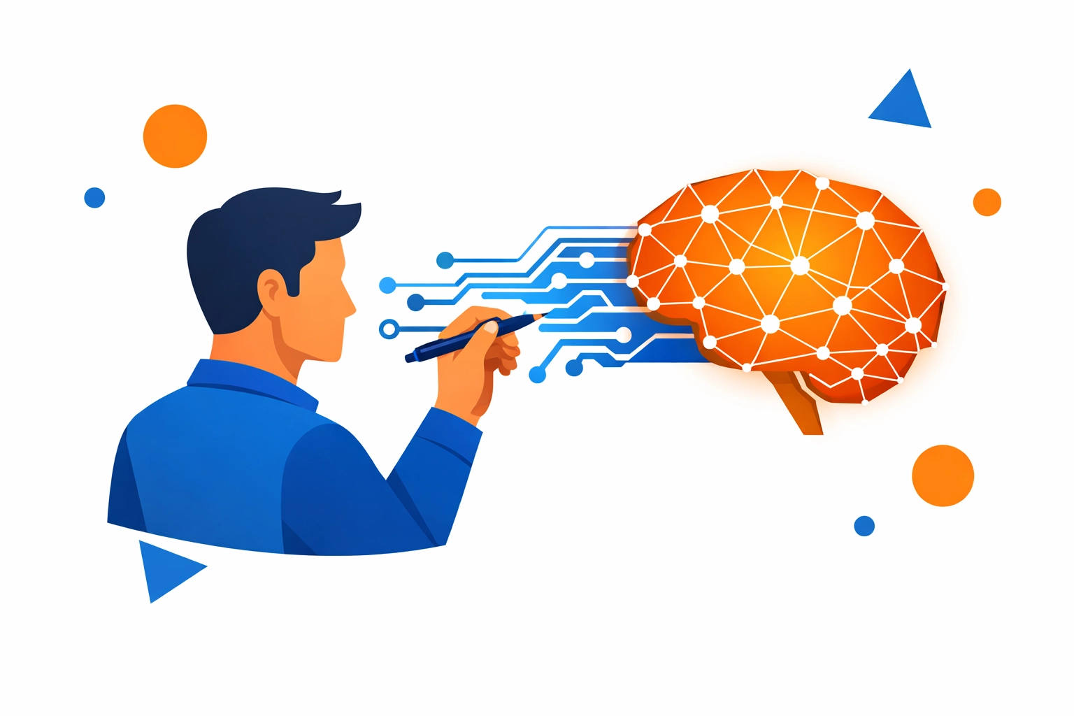 Instructional designer collaborating with AI to create high-impact custom eLearning development courses.