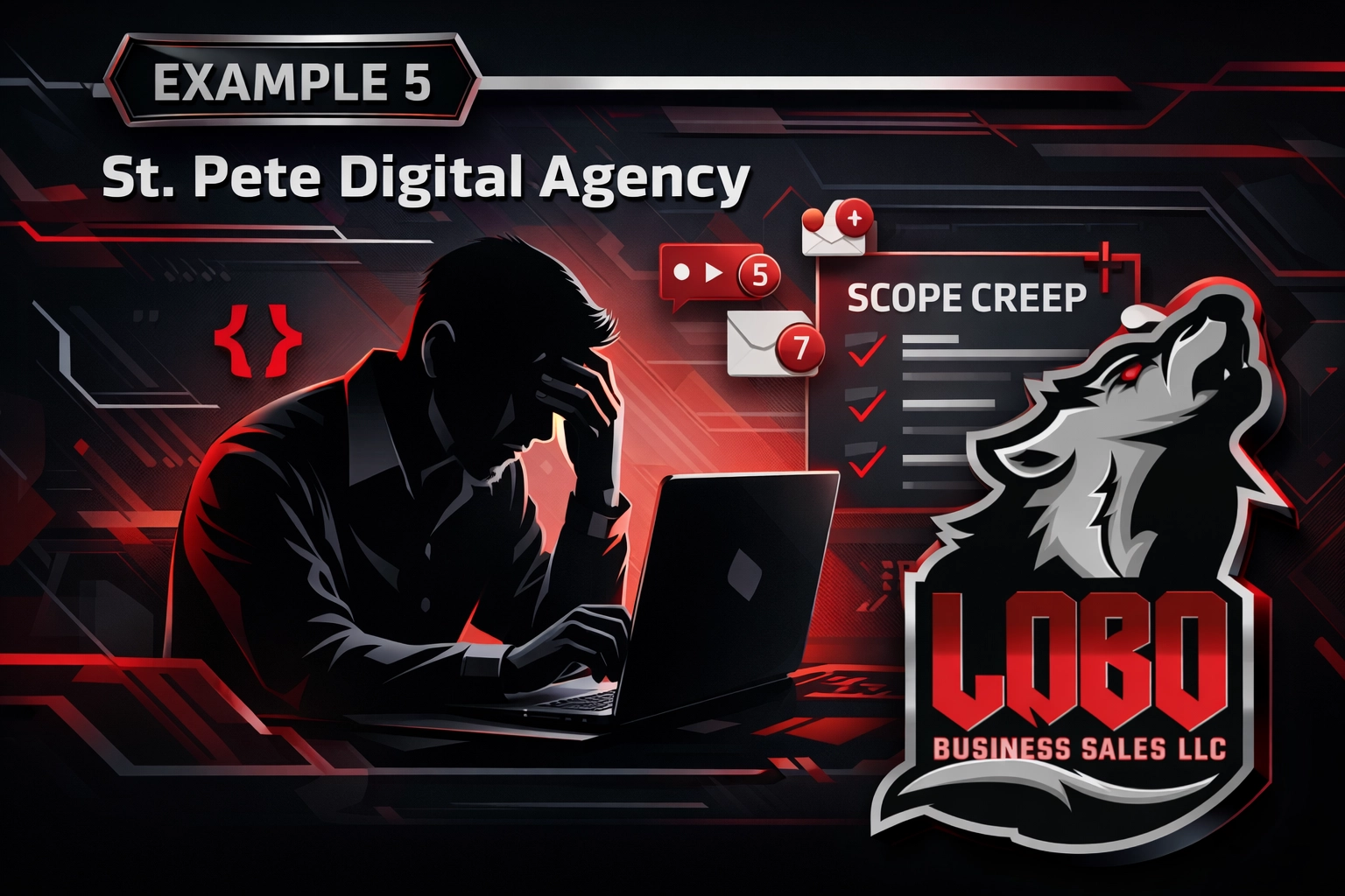 St. Petersburg digital agency owner drowning in software notifications and client scope creep