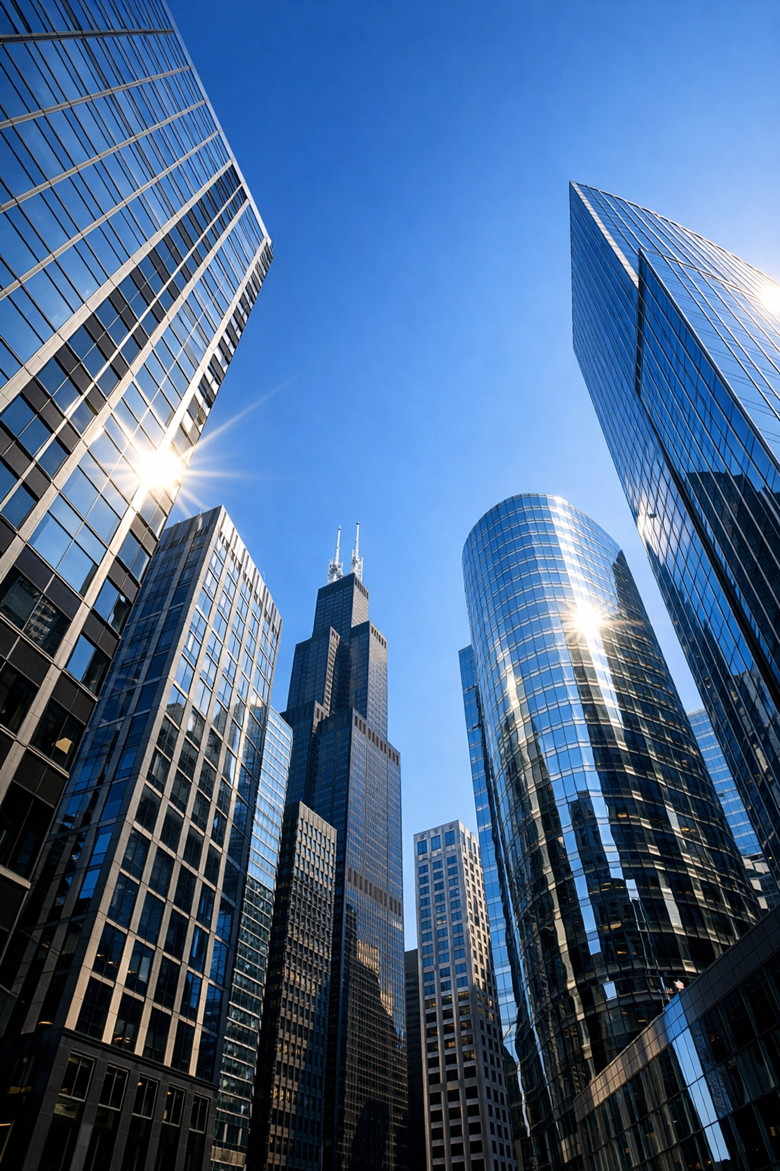 Skyscrapers in the Chicago Loop reflecting professional commercial property management standards.