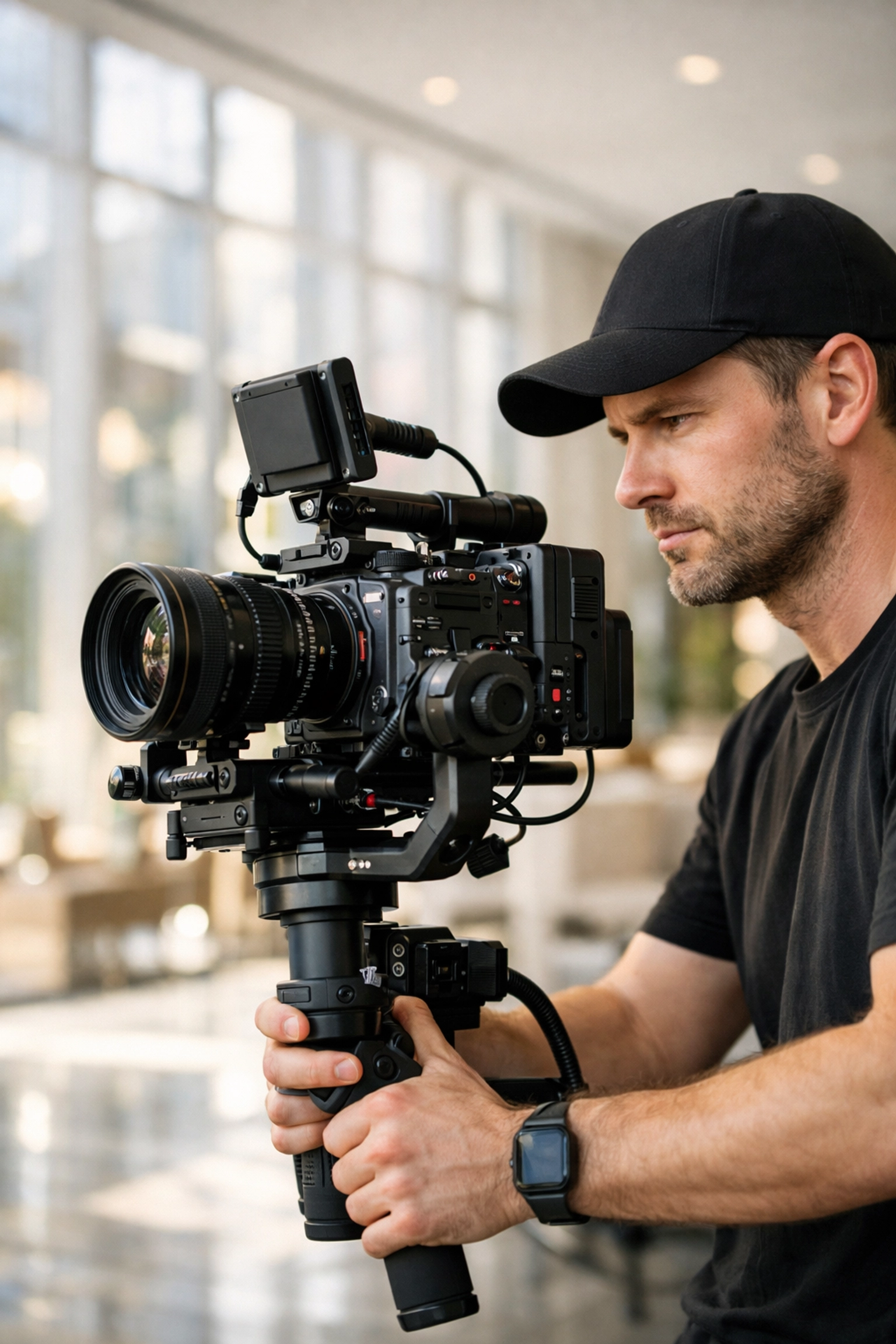 Verified professional videographer using a cinema camera on a commercial set for high-end clients.