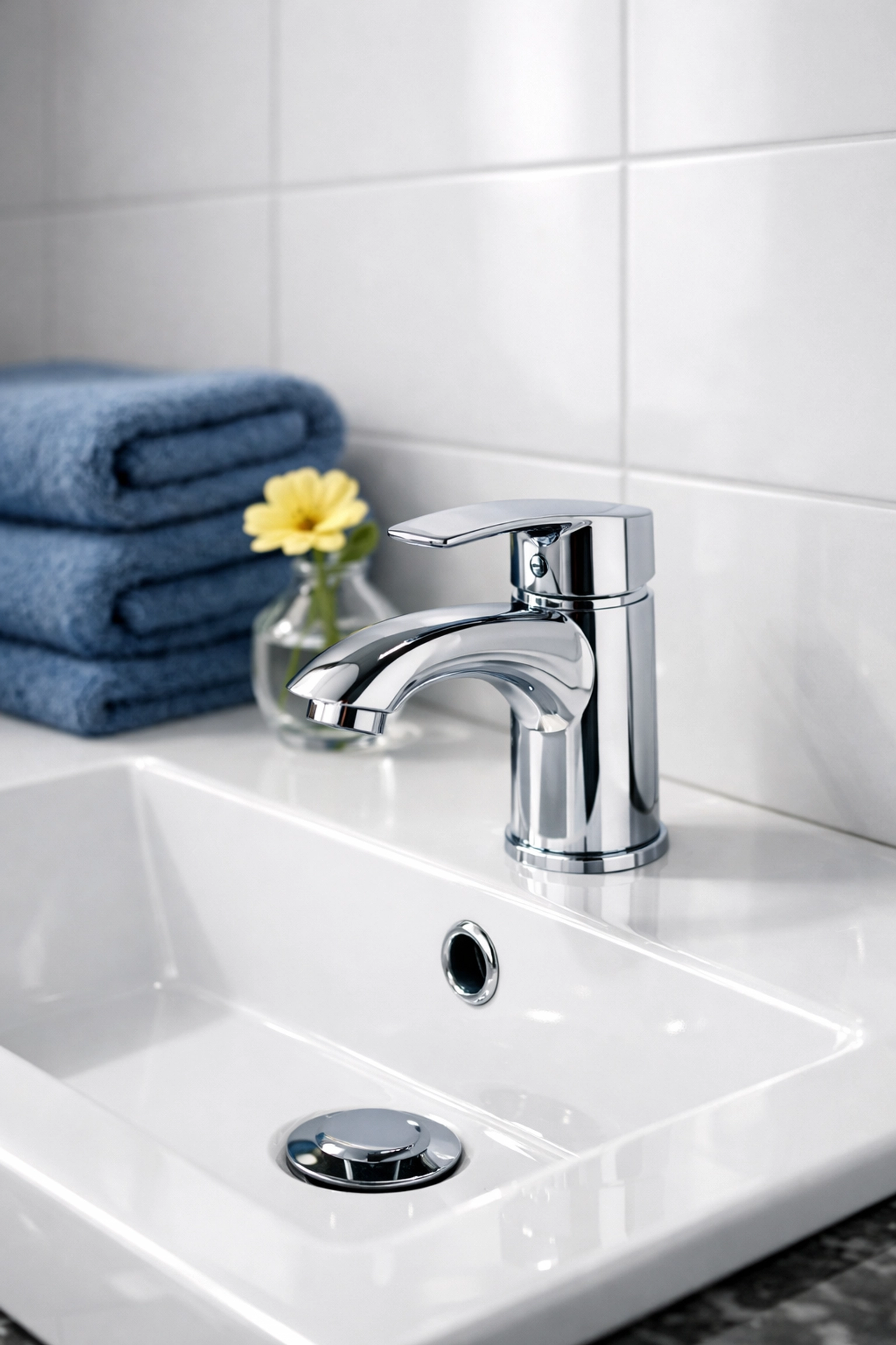 Spotless luxury bathroom vanity highlighting high-end detail of a deep cleaning Worcester session.