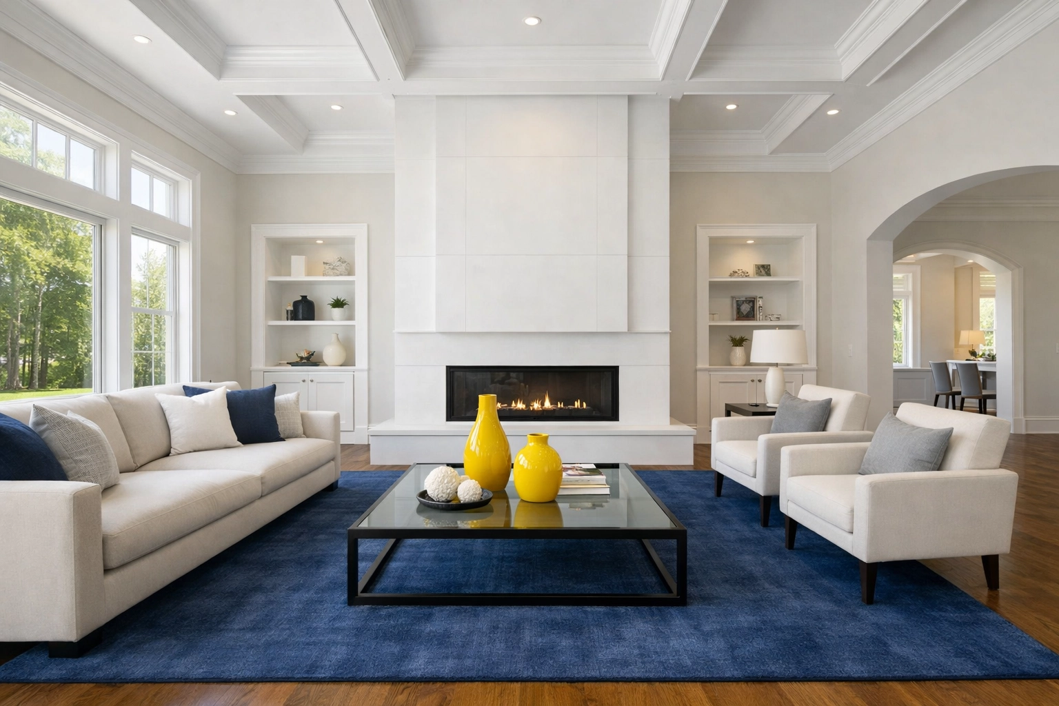 Fully restored and dust-free luxury home interior after post-construction cleaning in Milford.