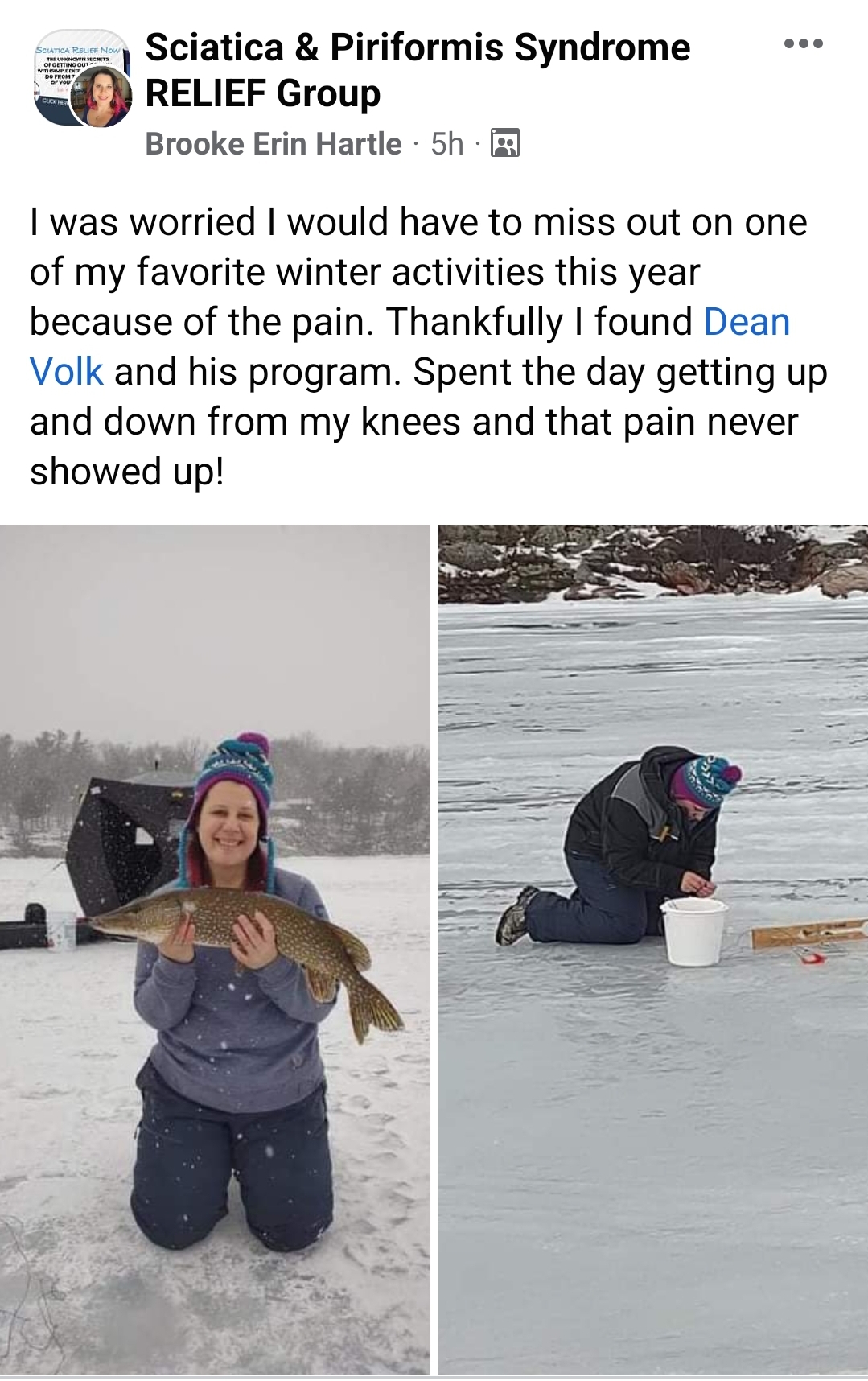 Happy Client Ice Fishing
