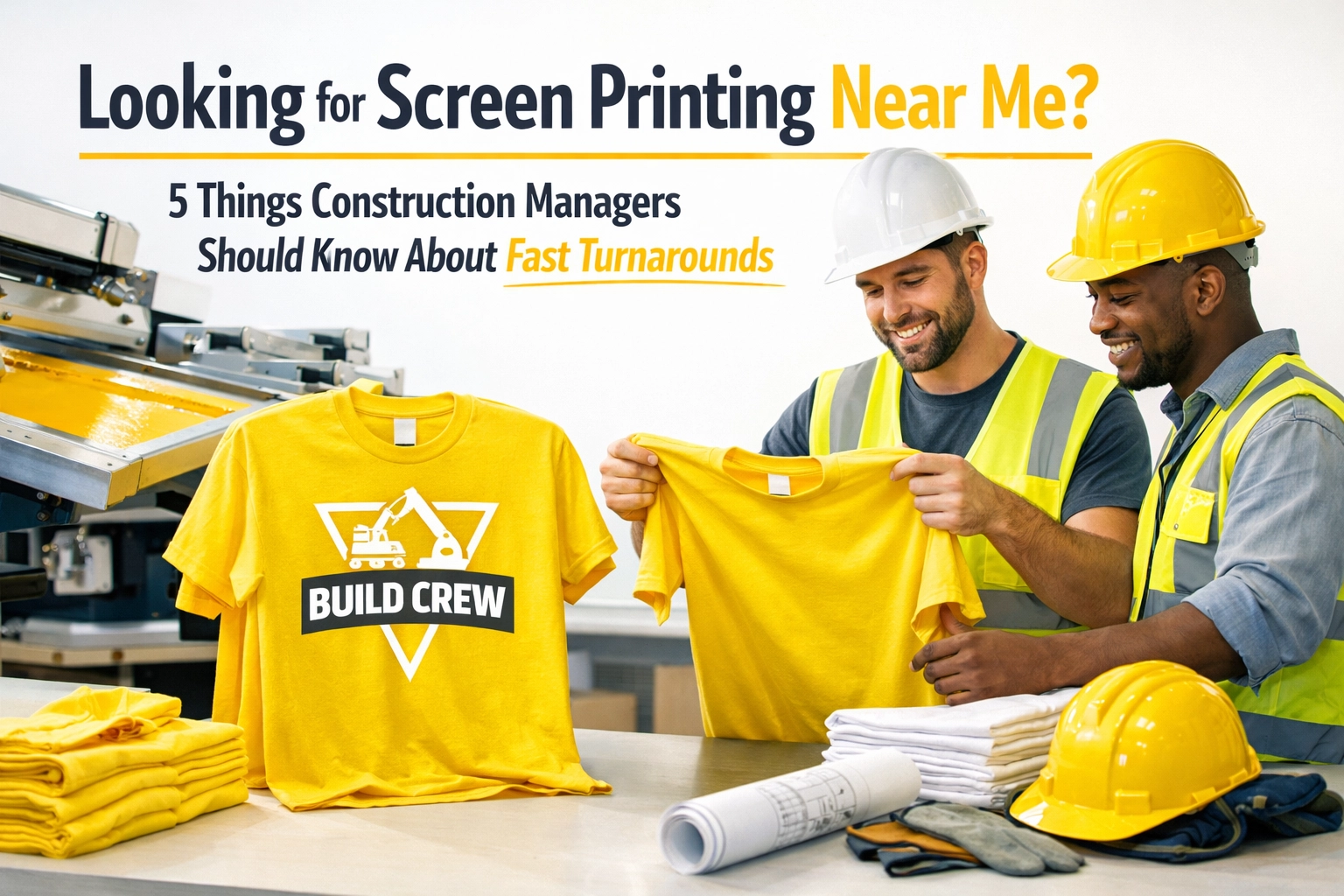 [HERO] Looking for Screen Printing Near Me? 5 Things Construction Managers Should Know About Fast Turnarounds