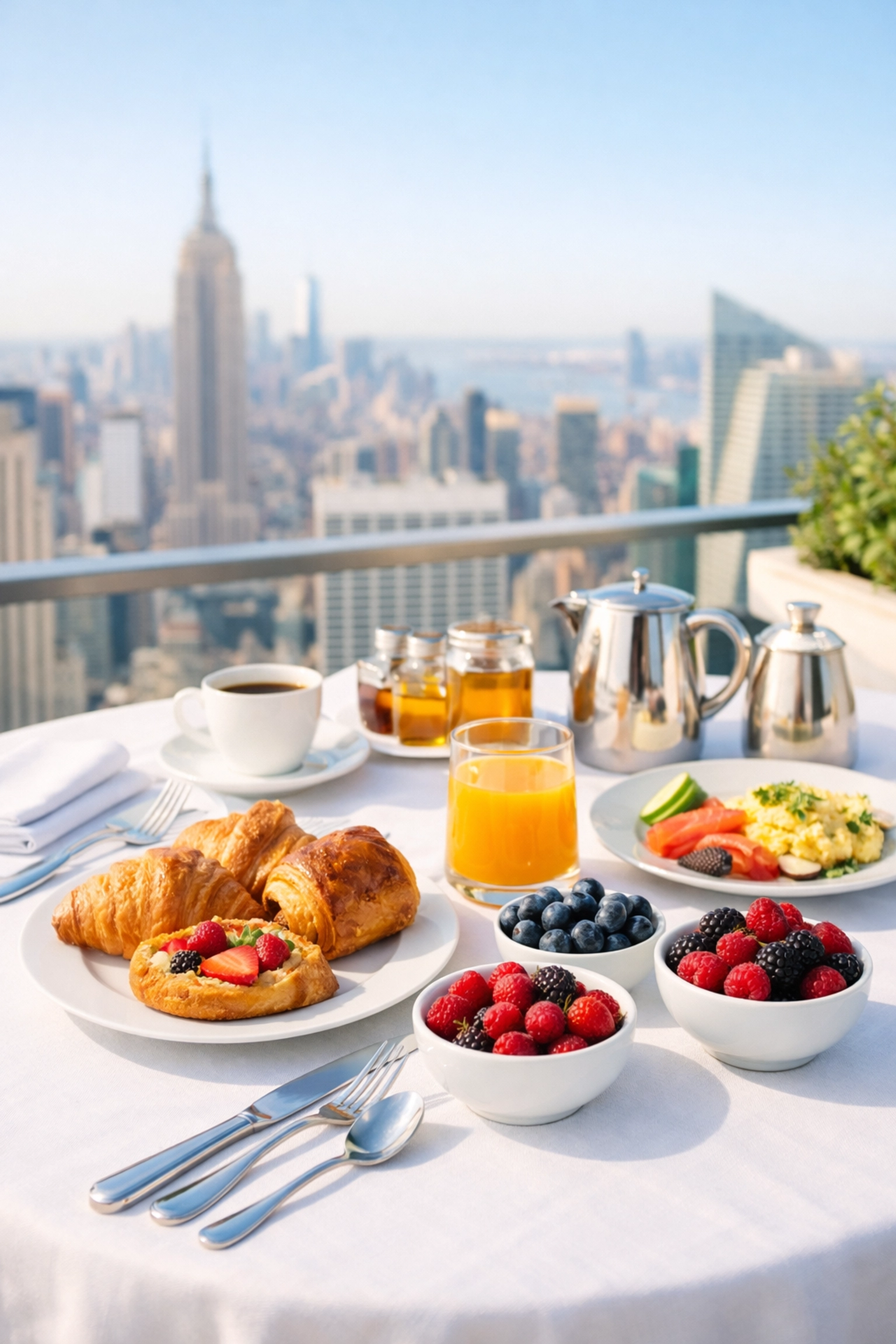 25 Creative Super Bowl Branding Blitz Ideas You’ve Never Thought Of Elegant rooftop breakfast for executive networking and high-stakes corporate hospitality.