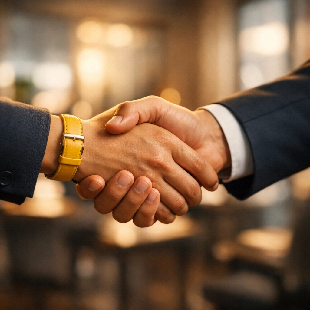 Professional handshake representing strategic MSP client partnerships that increase valuation