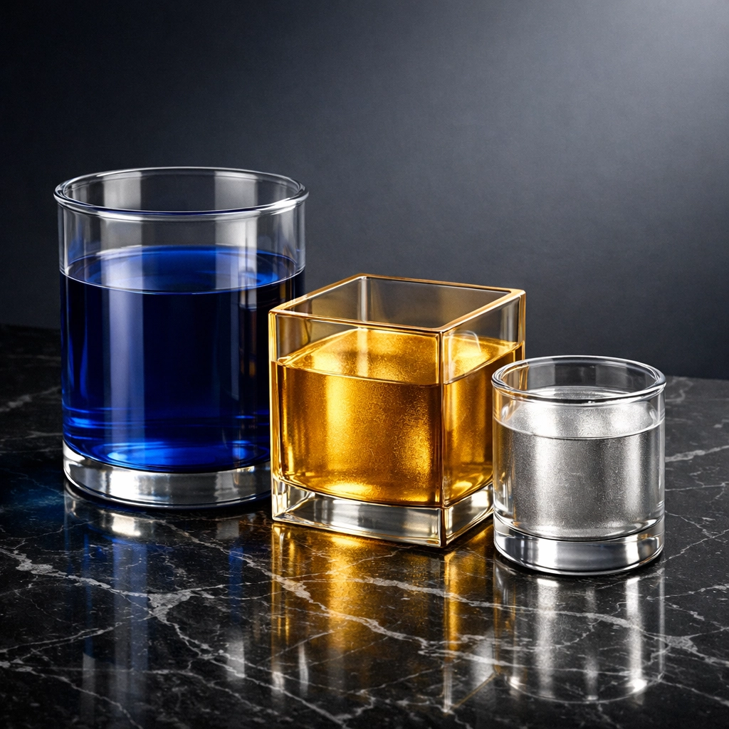 Three containers representing different asset classes in a diversified institutional portfolio