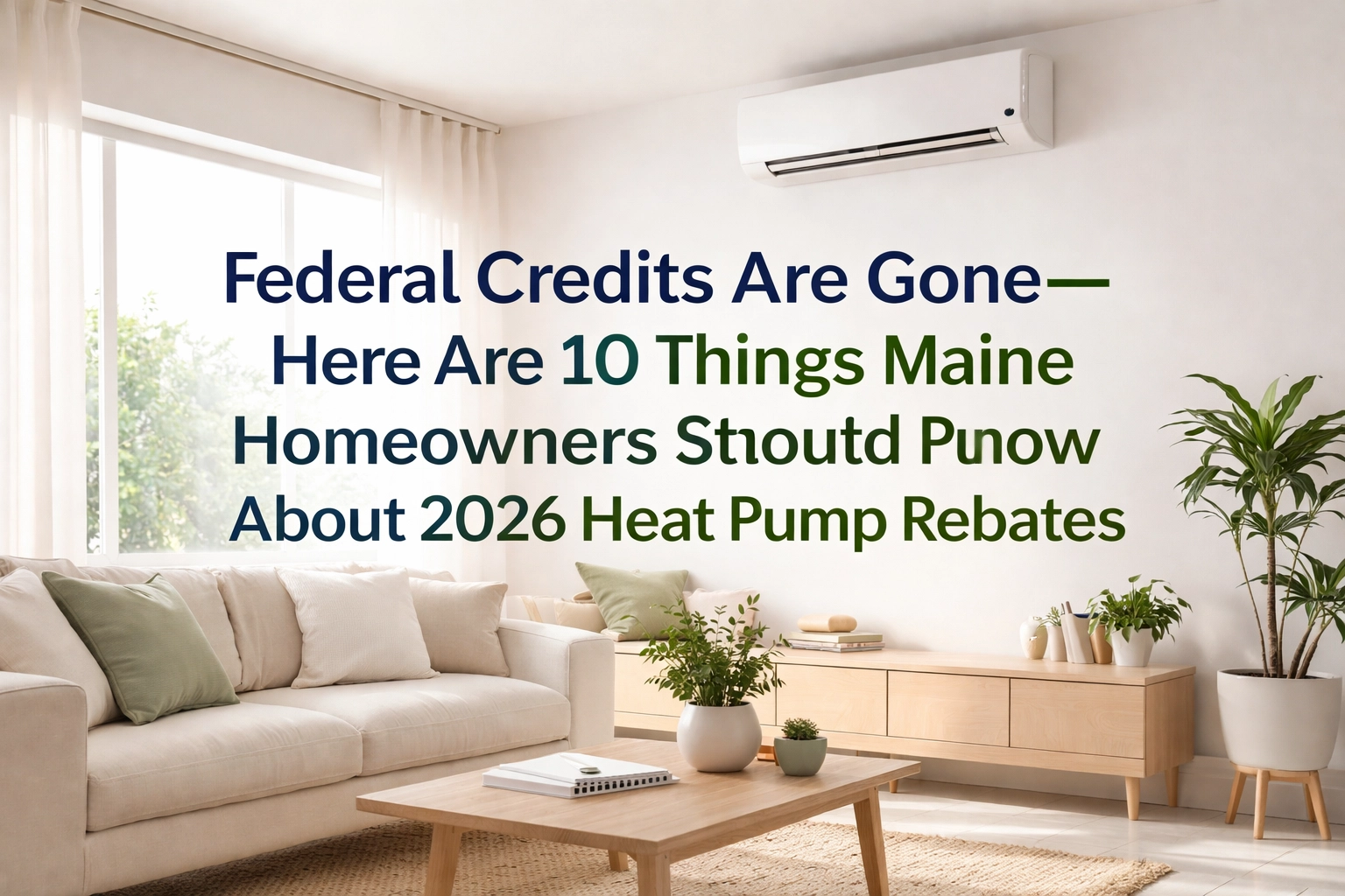 [HERO] Federal Credits Are Gone: Here Are 10 Things Maine Homeowners Should Know About 2026 Heat Pump Rebates
