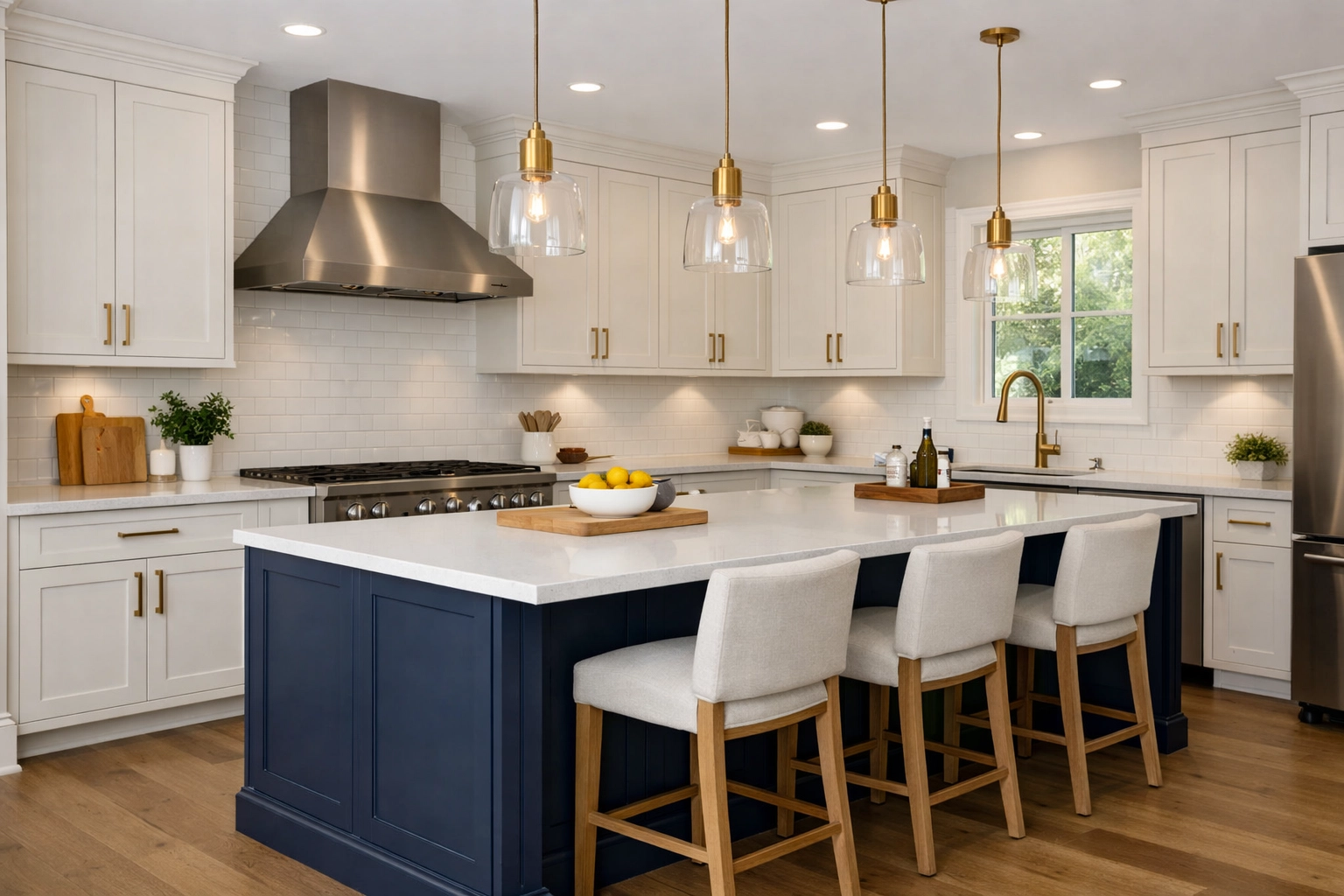 Modern finished kitchen with balanced upgrades