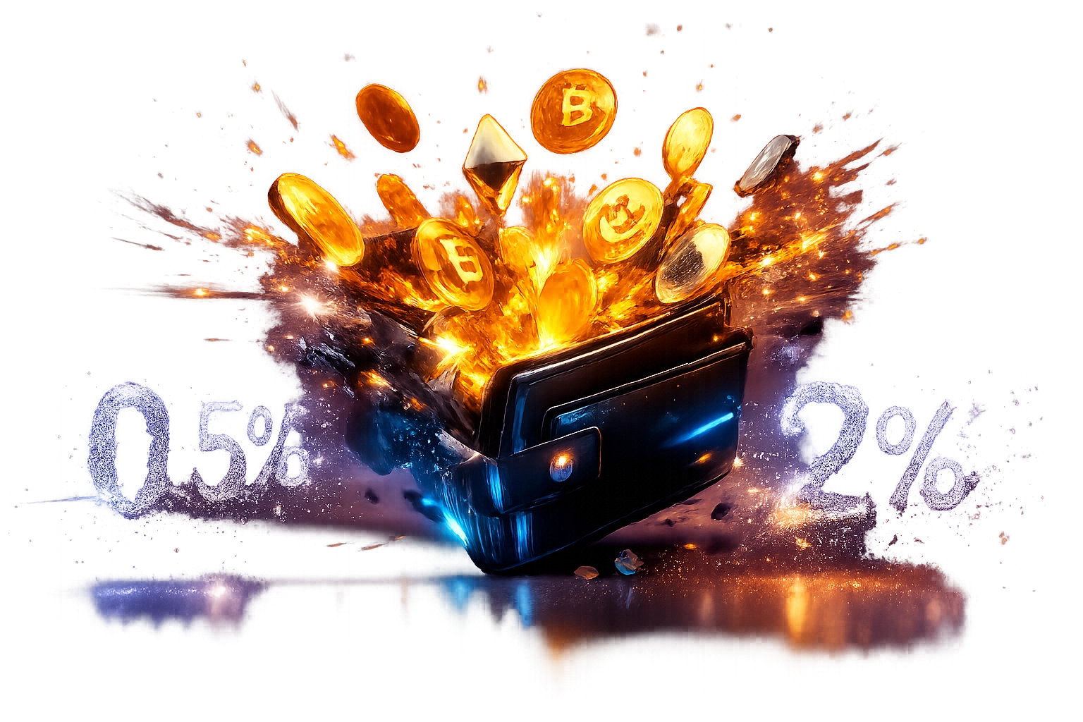 Digital wallet with crypto tokens eliminating transaction fees through Larecoin's gas-only payment model