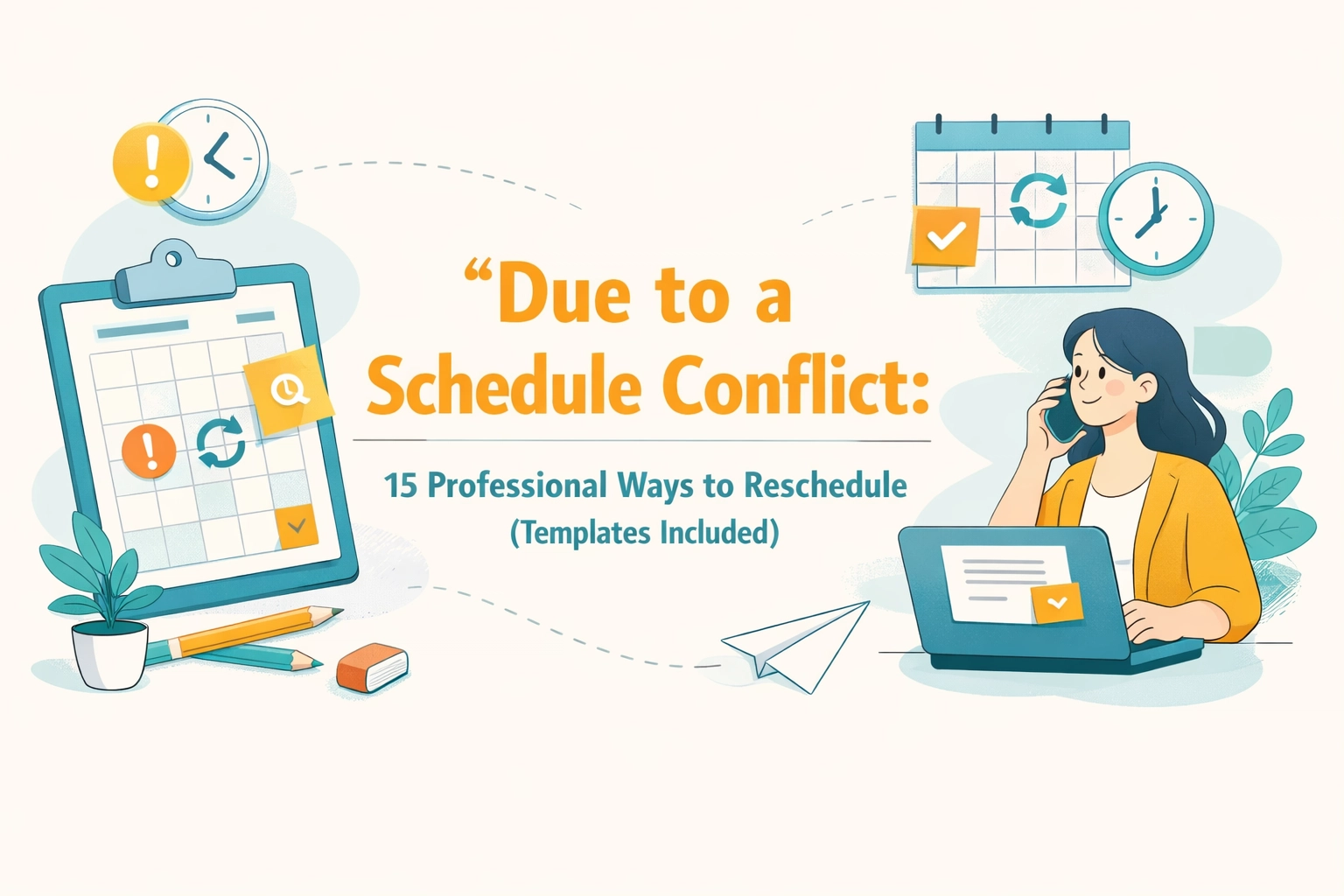 "Due to a Schedule Conflict": 15 Professional Ways to Reschedule (Templates Included)