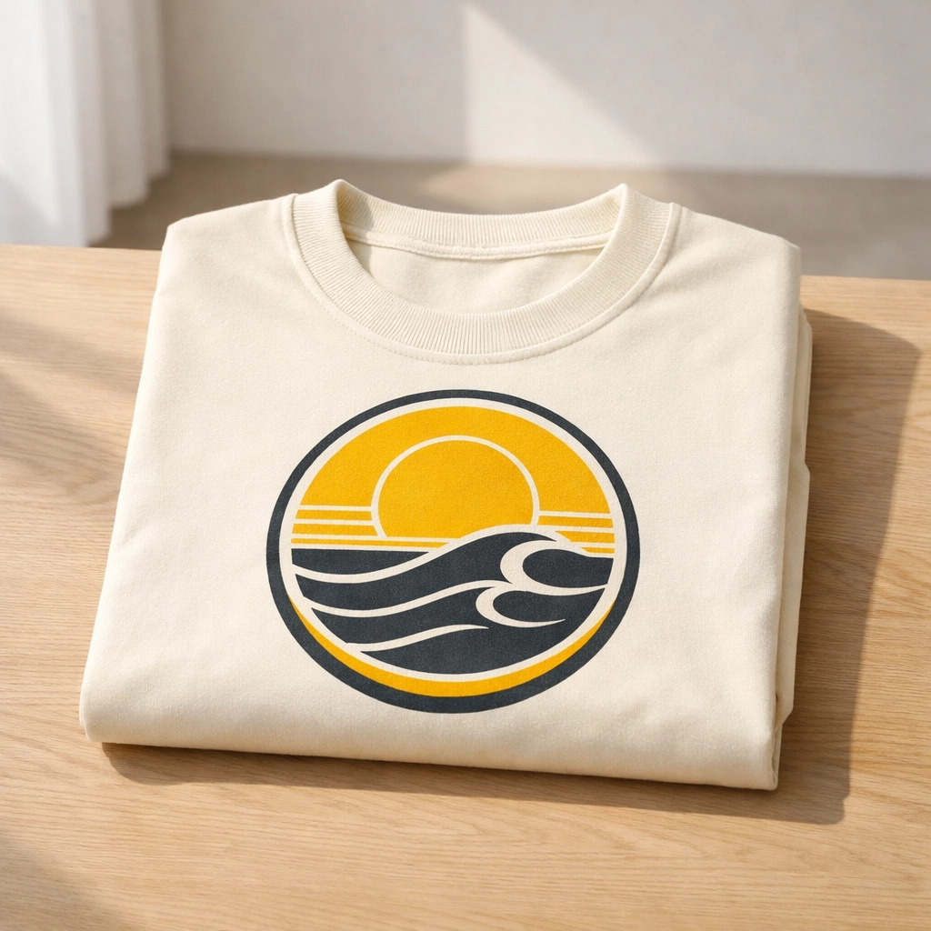 Premium heavyweight streetwear t-shirt with minimalist vintage design for camp alumni.